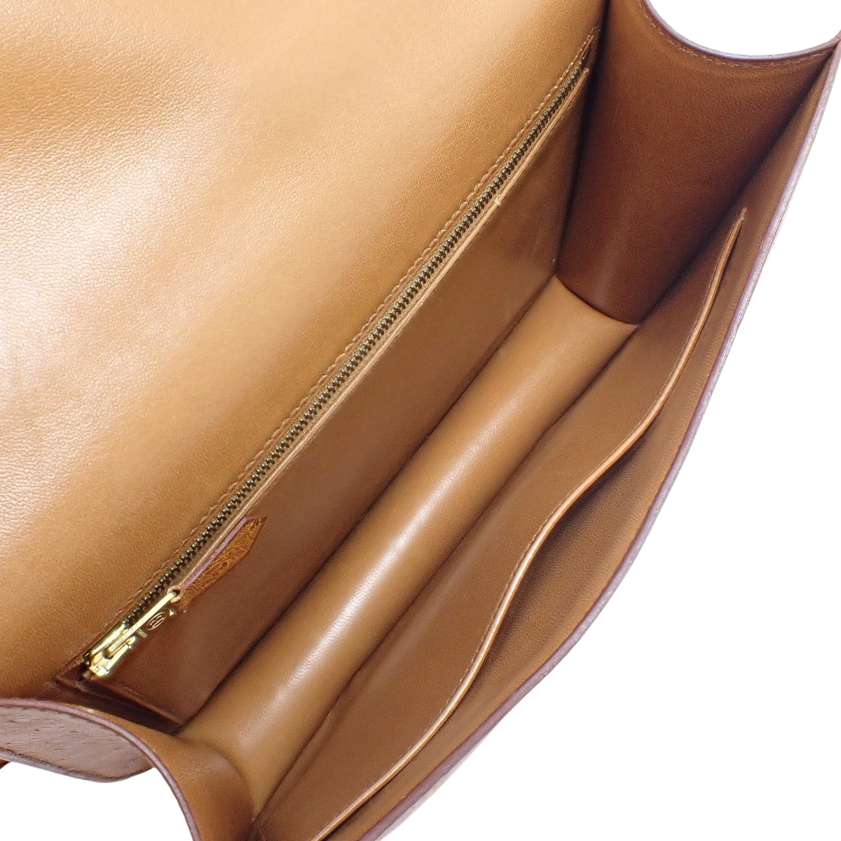 Constance 23 Ostrich Chesnut Gold Hardware Circle W Engraved