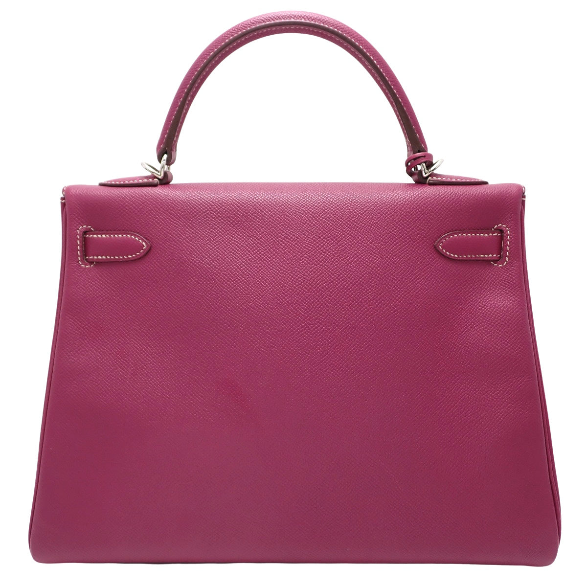 Kelly Verso 32 (Sellier) Veau Epsom Tosca/Rose Tyrien Silver Hardware □O stamp