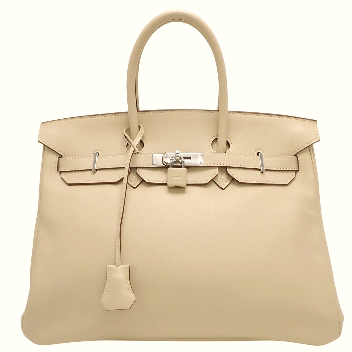 Birkin 35 Swift Parchment Silver Hardware
