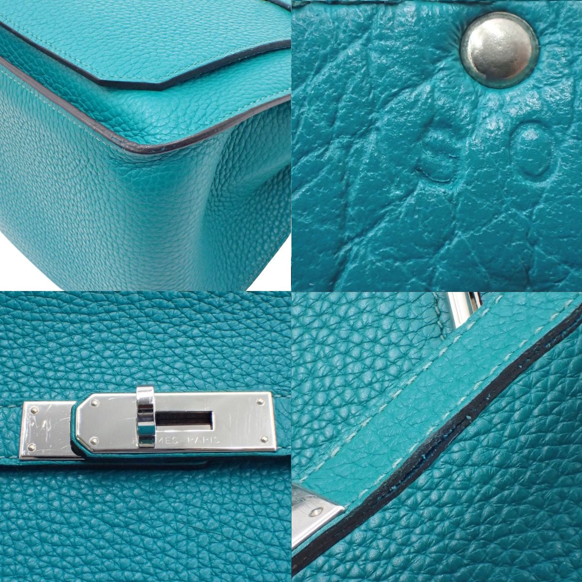 Jypsiere 28, Taurillon Clemence, Palladium Hardware, Blue Paon, X stamp