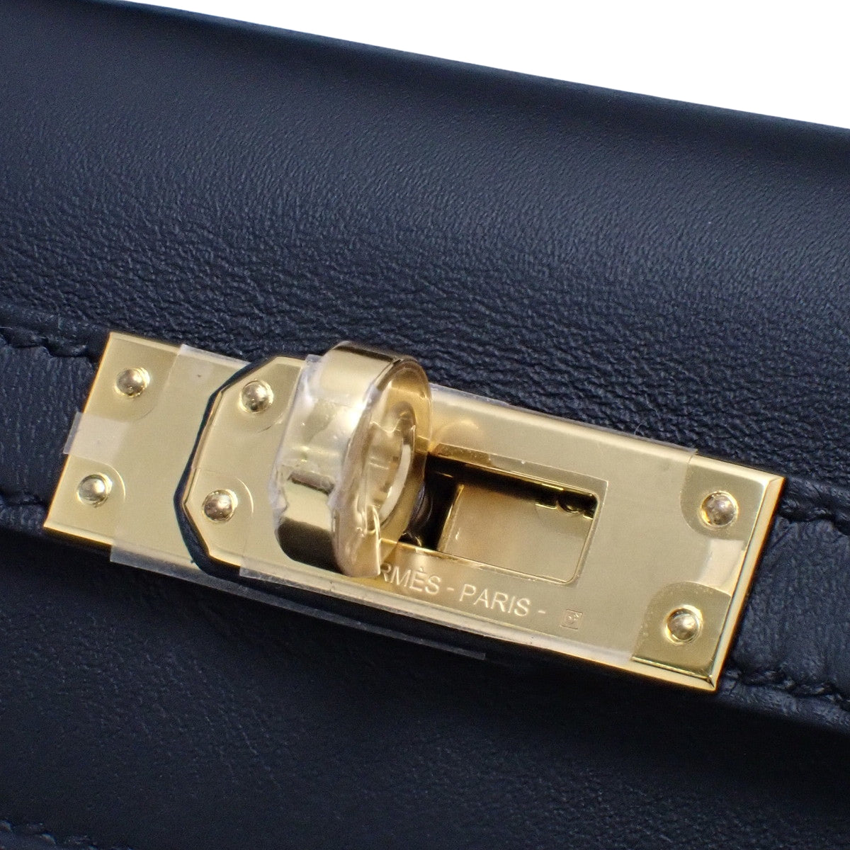 【未使用】Kelly Pochette Swift 黑色 金色金属件 W刻印