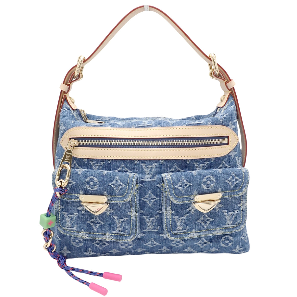 Monogram Denim Baggy 蓝色米色 M27329
