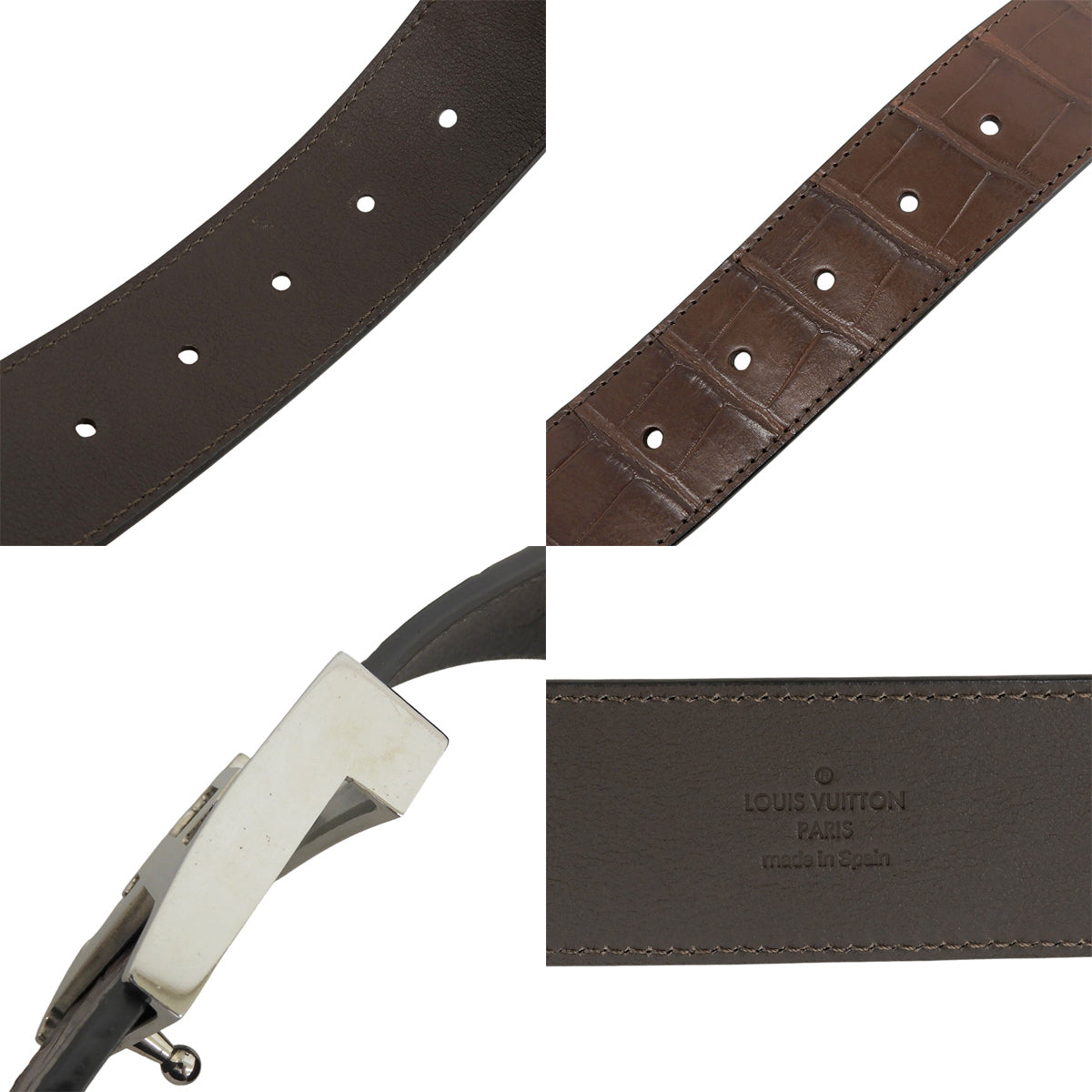 ベルト・LV イニシャル 40MM 85/34 クロコダイル M6136
