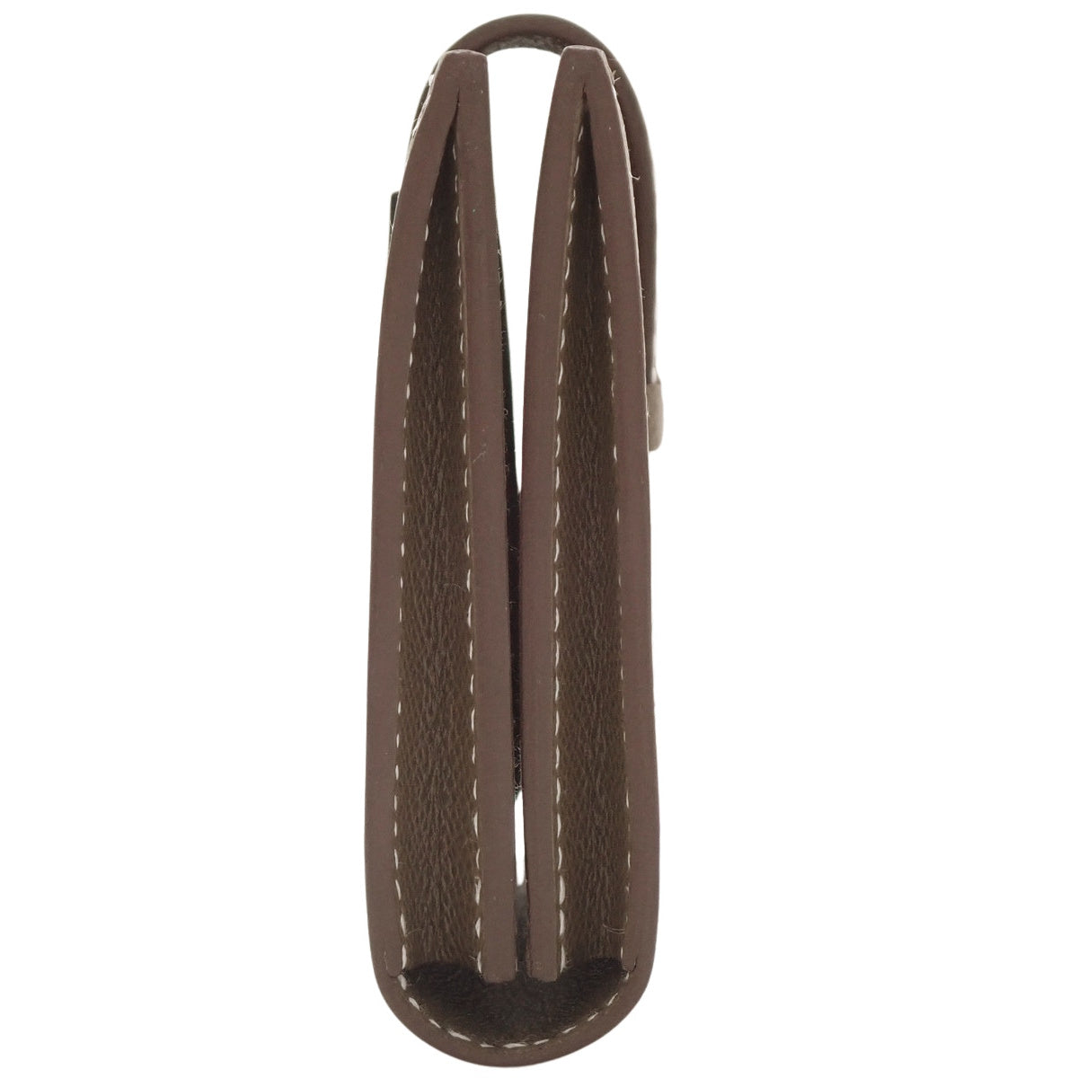 Bearn Card Case Veau Madame Etoupe/Etope Silver Hardware B stamp