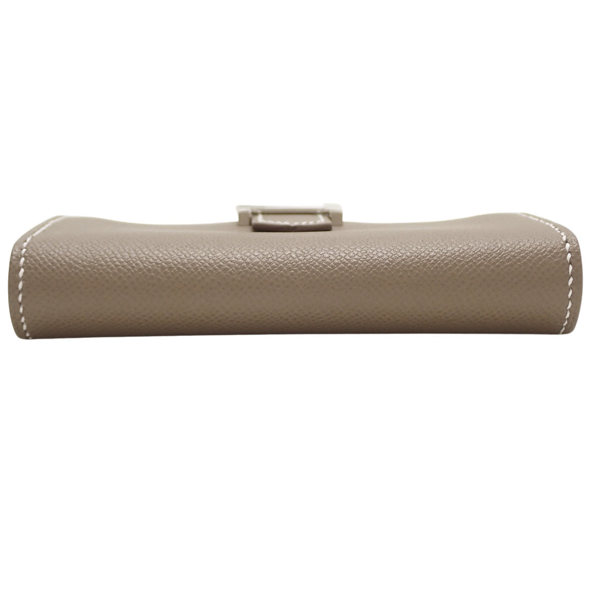 Bearn Card Case Veau Madame Etoupe/Etope Silver Hardware B stamp