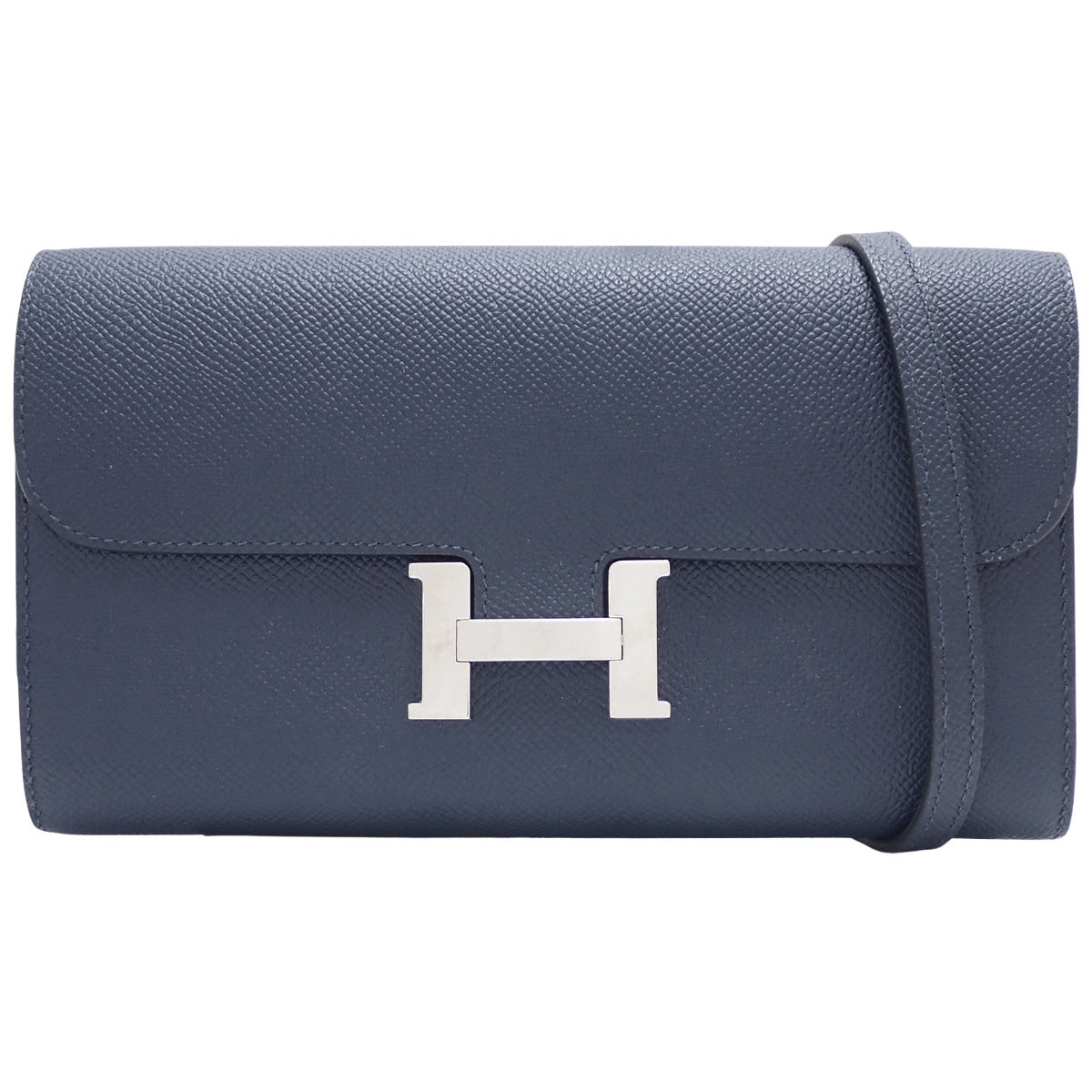 Constance Long To Go Veau Epsom Palladium hardware Bleu Saphir Silver hardware W stamp