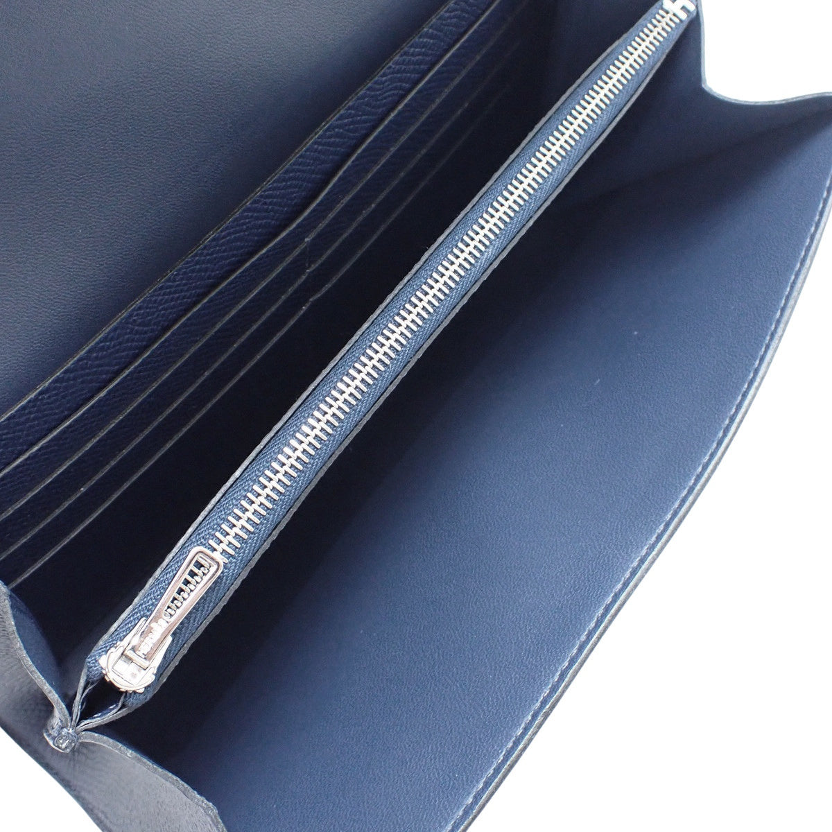 Constance Long To Go Veau Epsom Palladium hardware Bleu Saphir Silver hardware W stamp