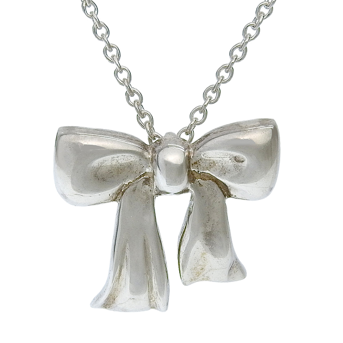 Ribbon Necklace, Silver, SV925