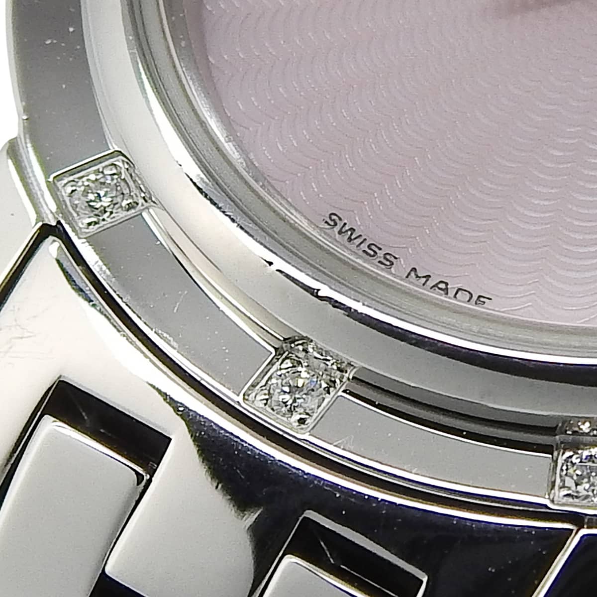 クリッパー ナクレ ダイヤベゼル CL4.230 SS シェル文字盤 12PD クオーツ レディース