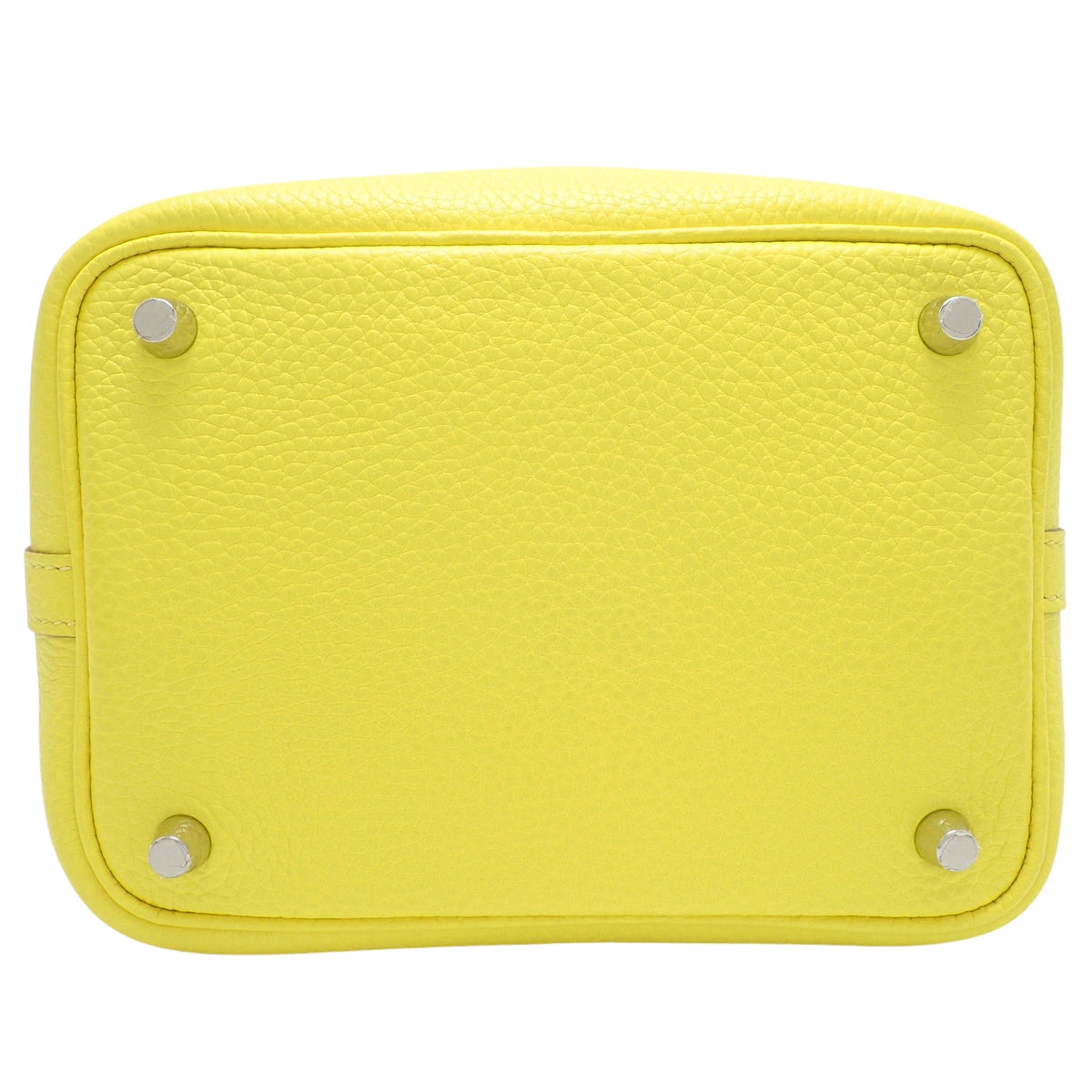 Picotin Lock PM, Taurillon Clemence, Palladium Hardware, Lime, Silver Hardware, B stamp