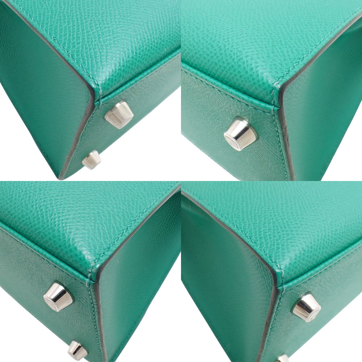 Kelly 25 (Sellier) Epsom Palladium hardware Vert Jade Silver hardware Z stamp