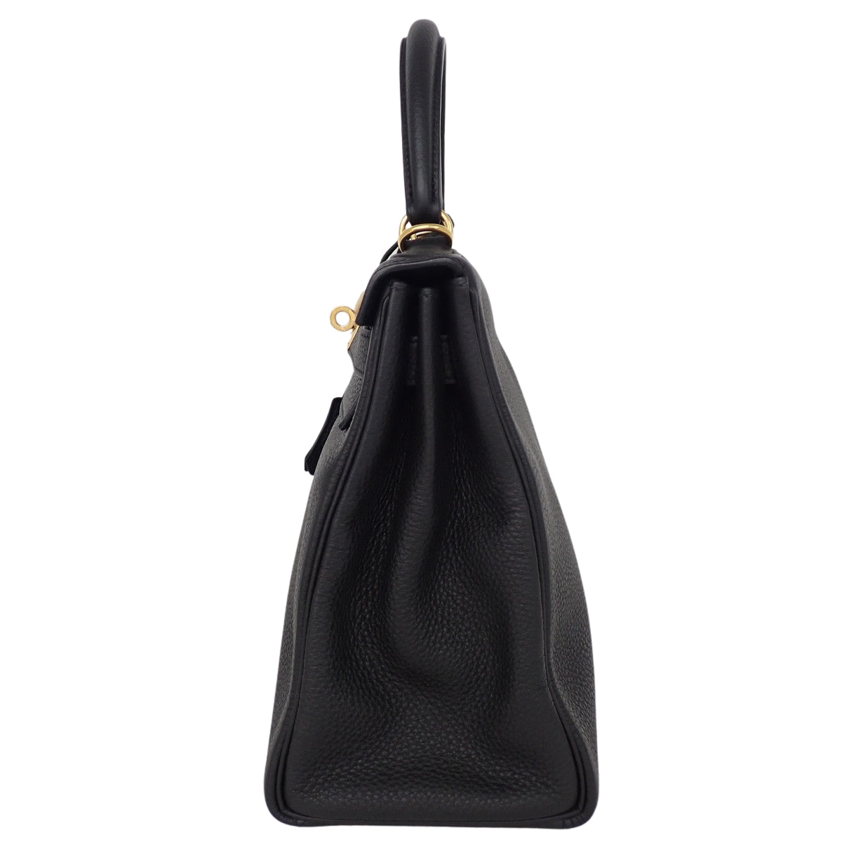 Kelly 28 (retourné) Togo Black Gold hardware Y stamp