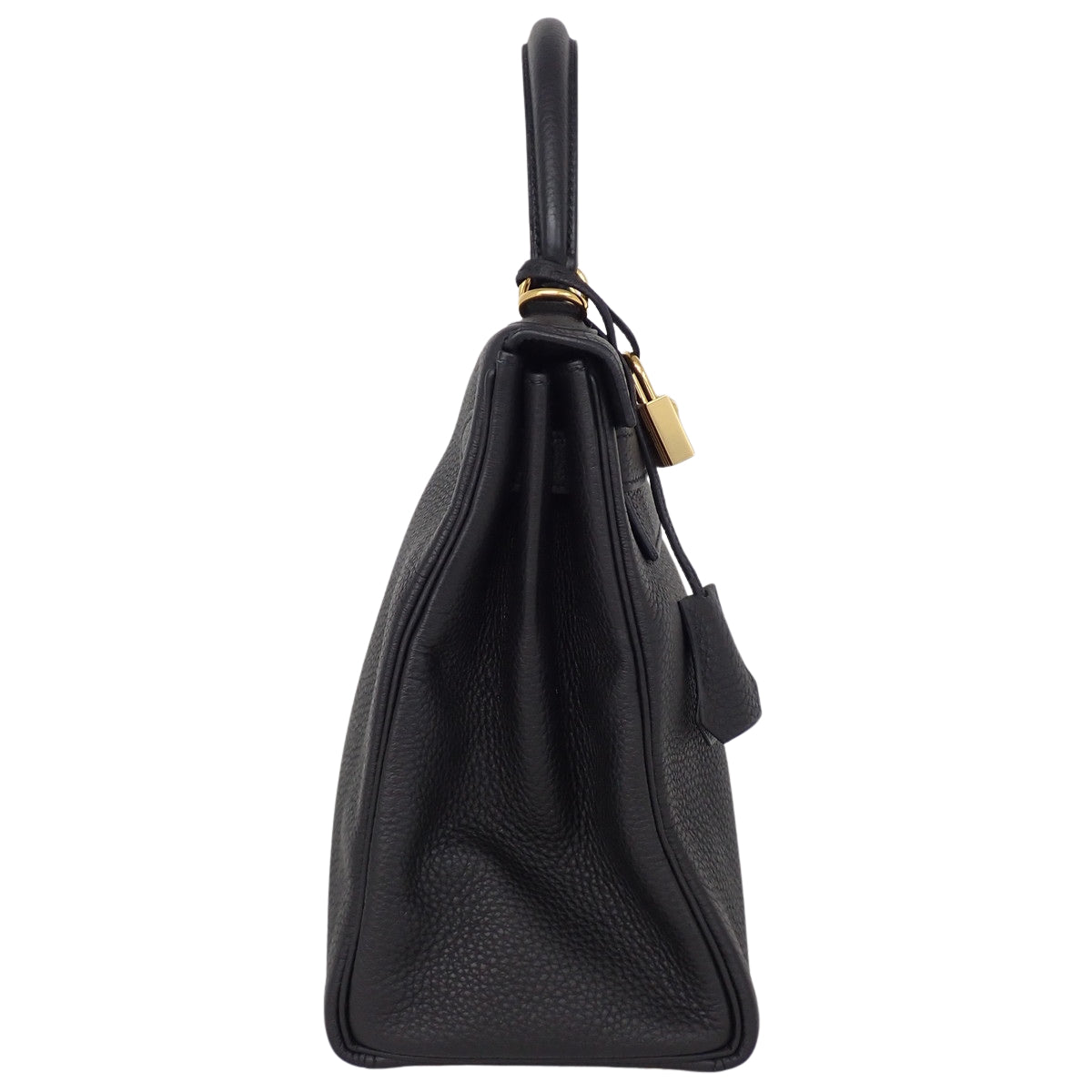 Kelly 28 (retourné) Togo Black Gold hardware Y stamp
