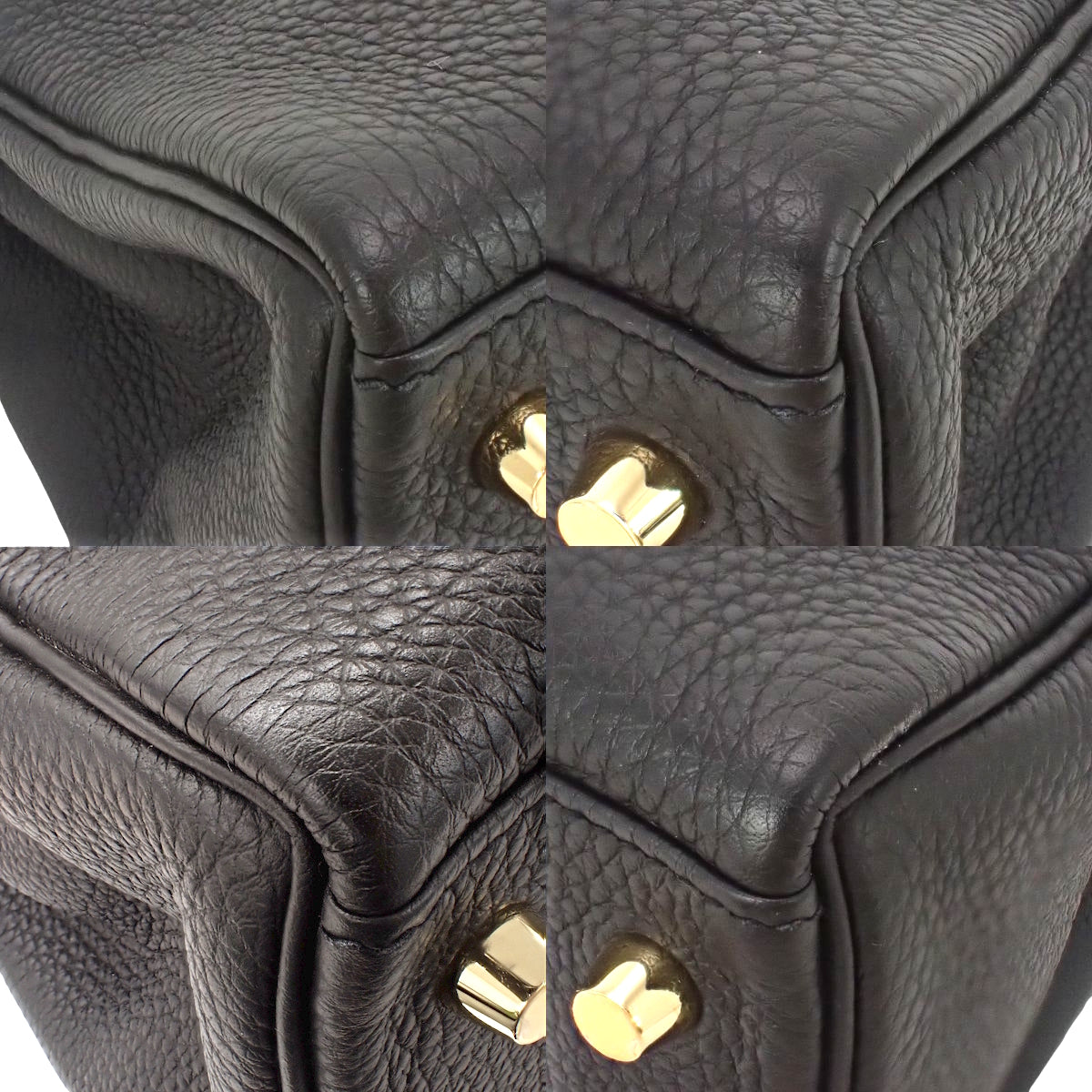 Kelly 28 (retourné) Togo Black Gold hardware Y stamp