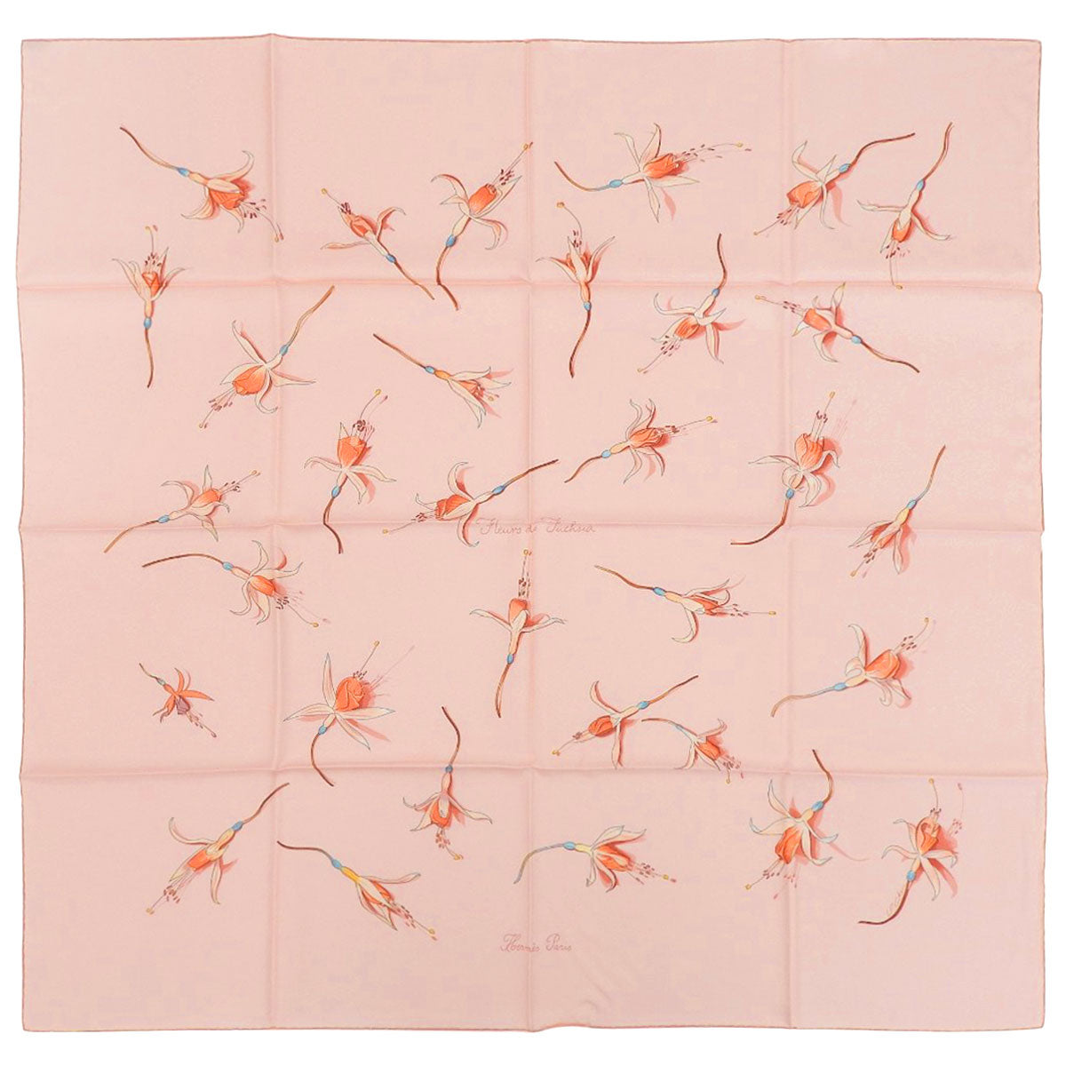 Fleurs De Fuchsia フクシャの花 カレ90 シルク