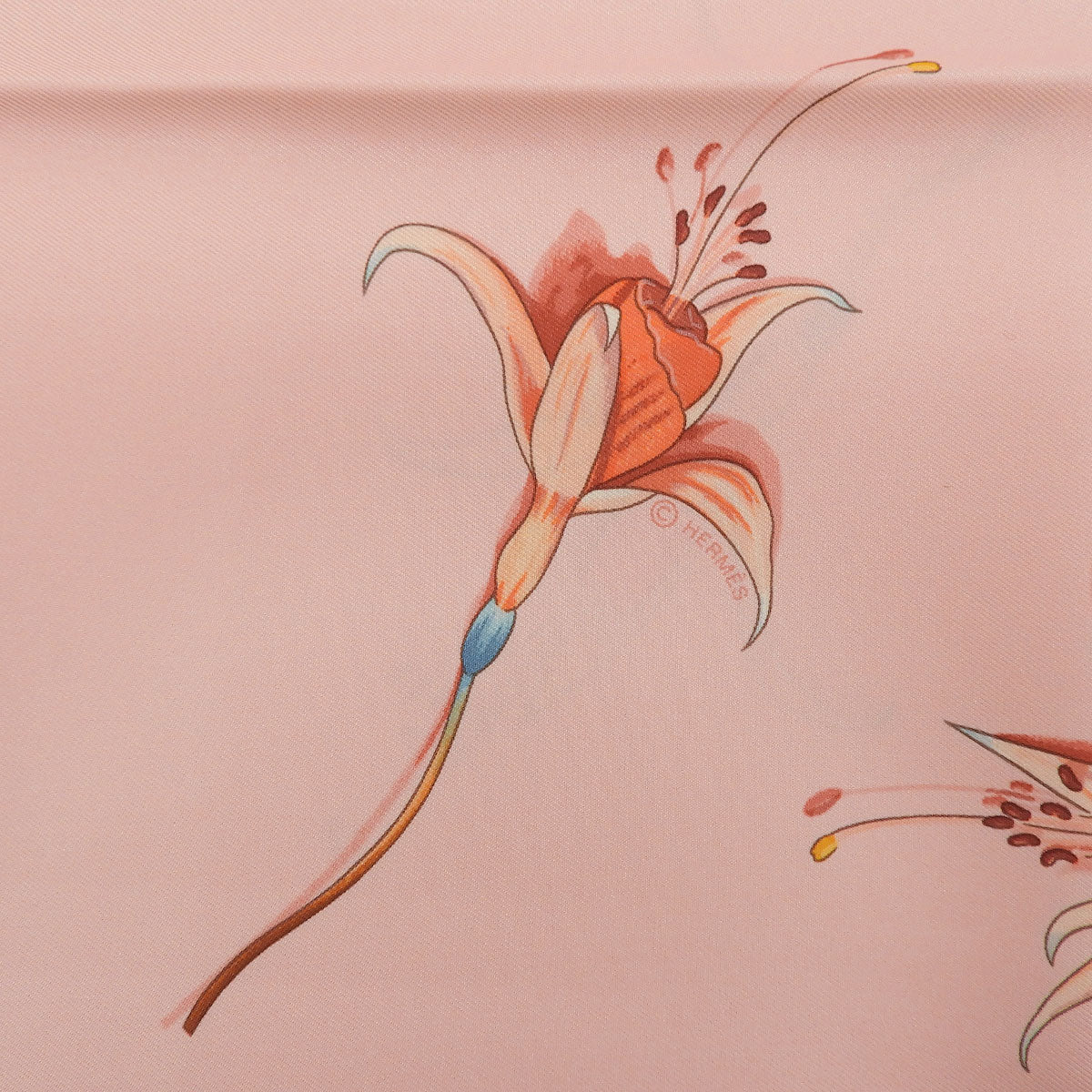 Fleurs De Fuchsia フクシャの花 カレ90 シルク