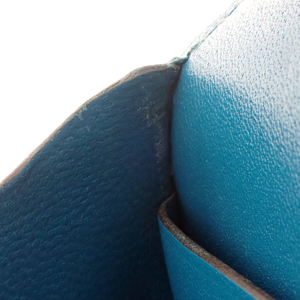Kelly Wallet Long Tadelakt Palladium Hardware Bleu Izmir Silver Hardware O Stamp