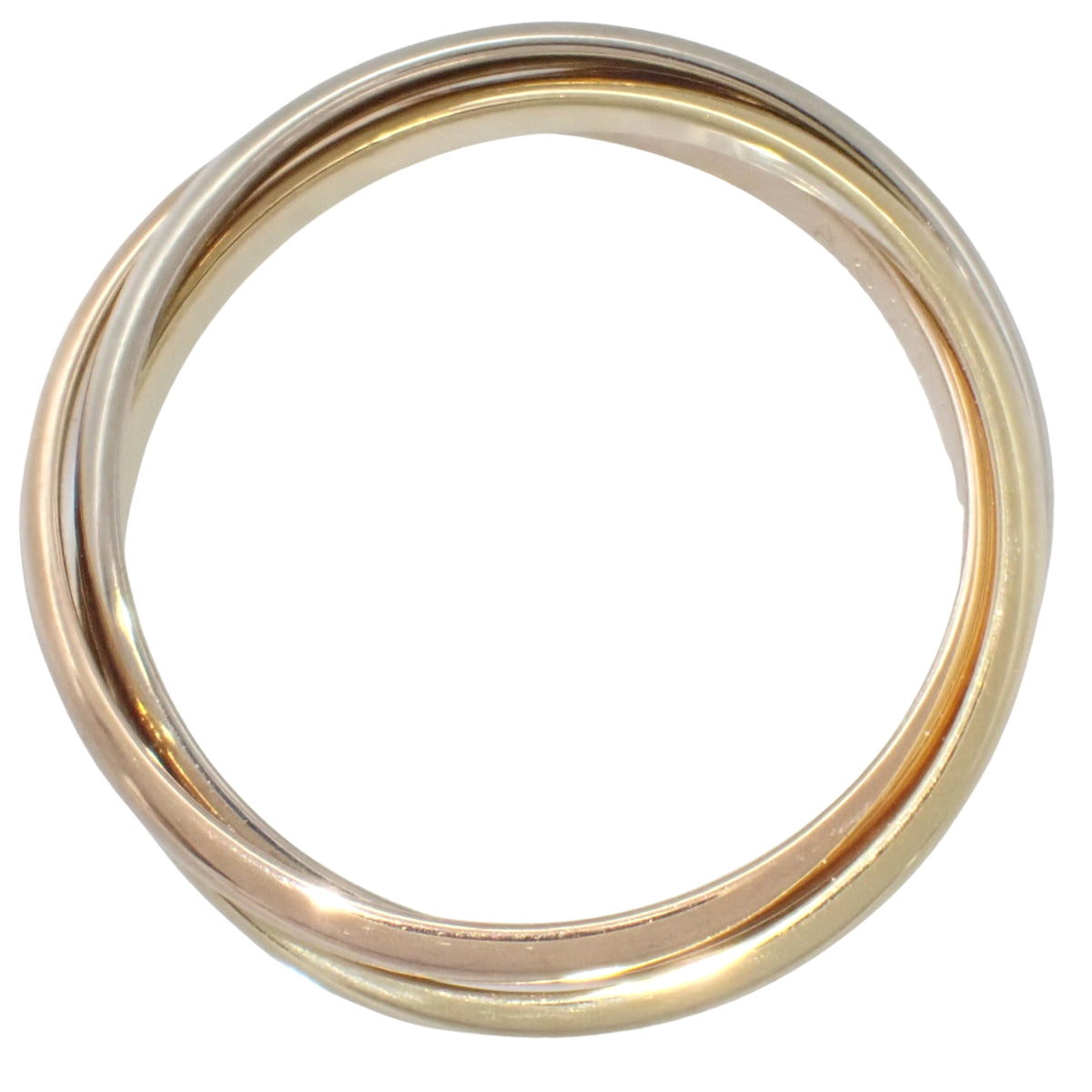 les must de Cartier トリニティ リング スモールモデル K18 YG PG WG 51 3.7g