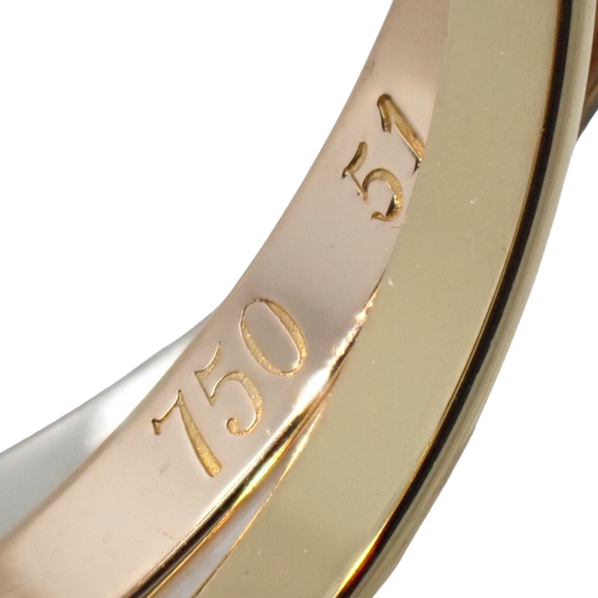 les must de Cartier トリニティ リング スモールモデル K18 YG PG WG 51 3.7g