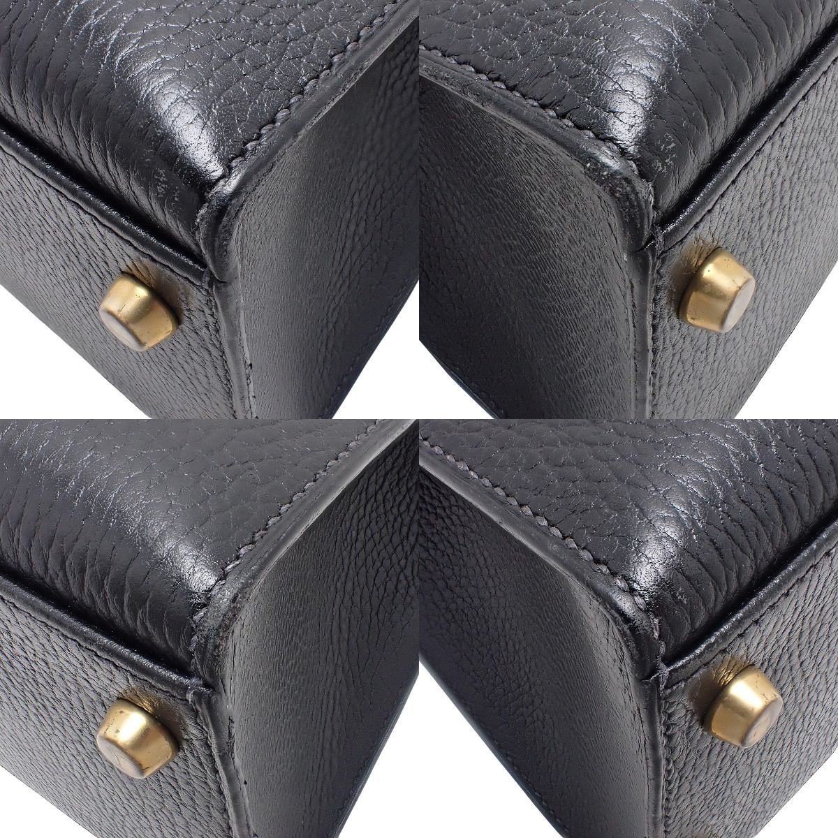 Kelly 32 (Sellier) Ardennes Black Gold Hardware Circle W Stamp
