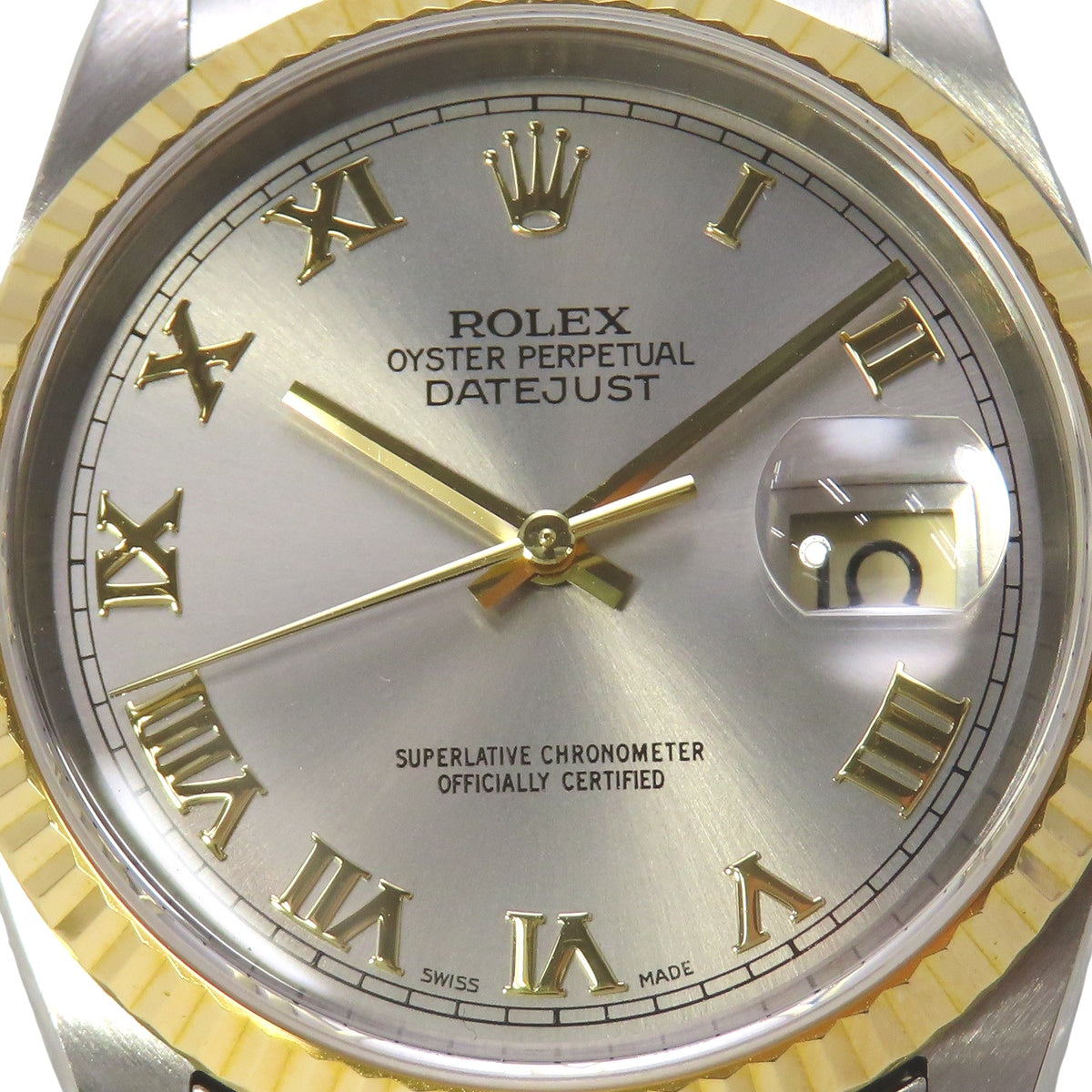 ROLEX デイトジャスト36 16233 YG/SS P番 グレー ローマン 自動巻き メンズ|Vintage Luxury Brand Specialty Store|Shibuya, Tokyo|alamode