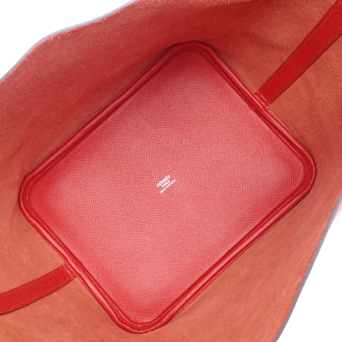 Picotin Lock MM Tressage Epsom Rouge Coeur/Bleu Nord/Rouge H 银扣 D刻印