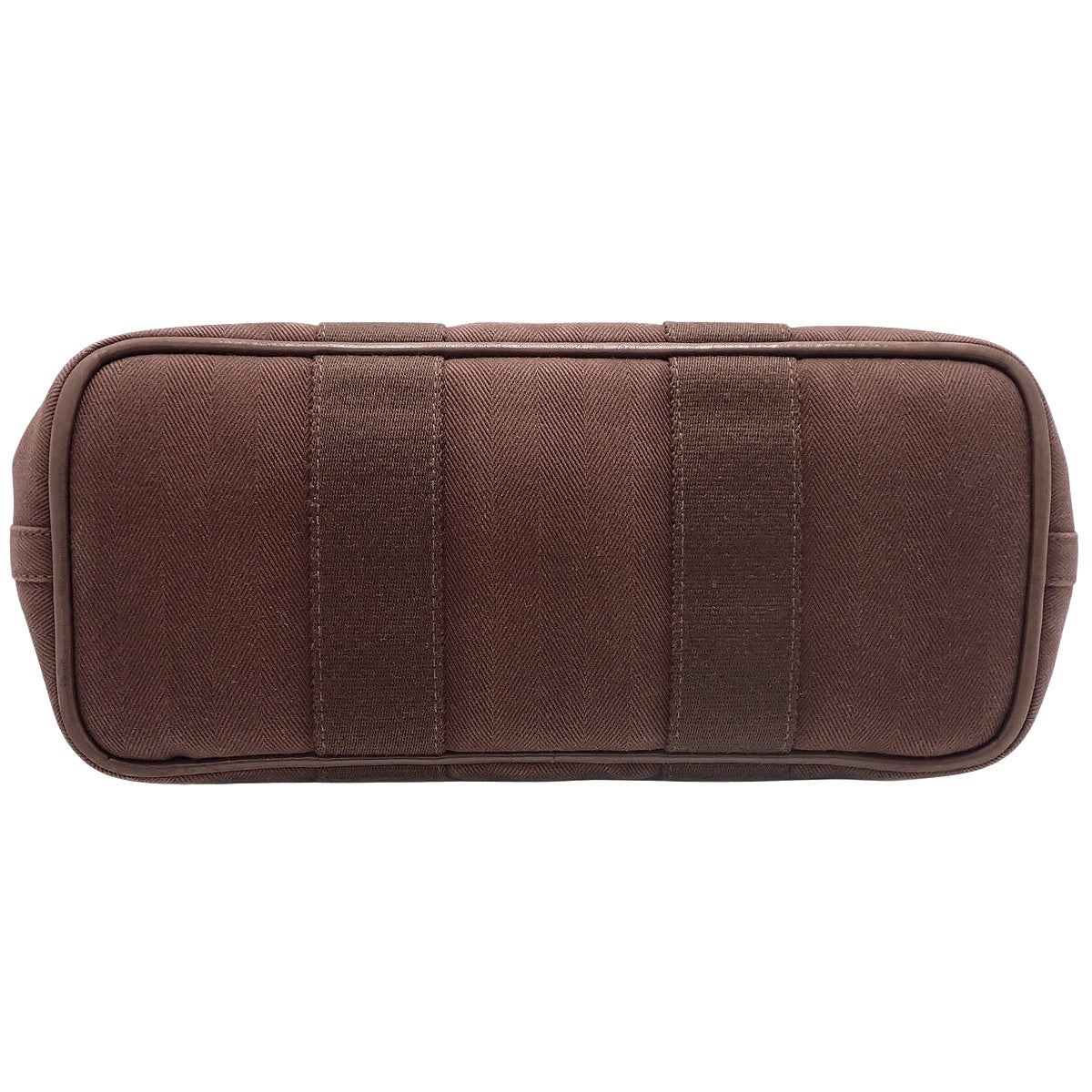 Valparaiso PM Toile Chevron Leather Brown Silver Hardware