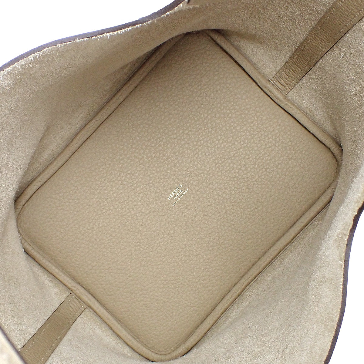 【未使用】Picotin Lock MM Taurillon Clemence Trench 金色五金 K刻印