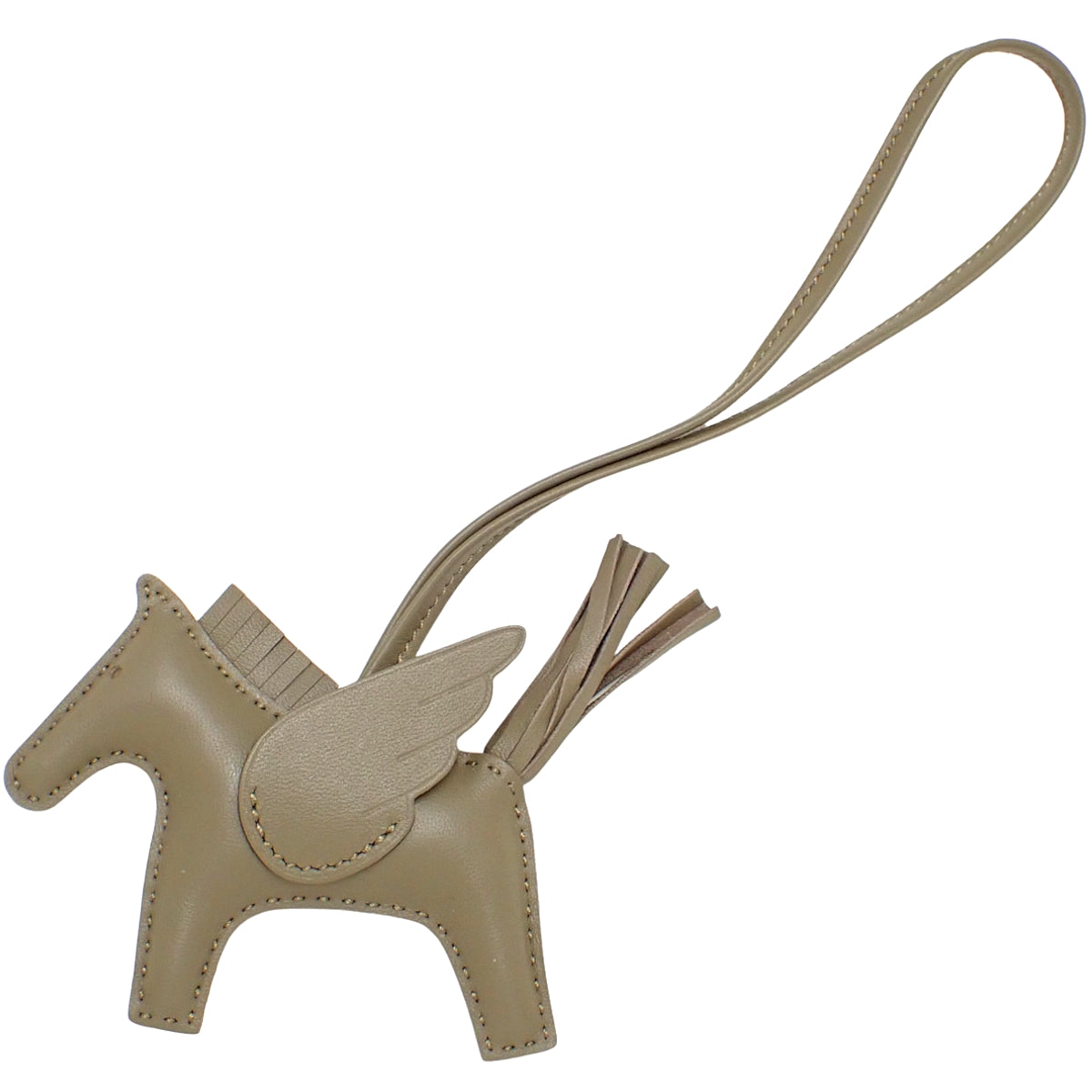 Rodeo Charm Pegasus PM Agneau Milo Swift Etoupe W-engraved