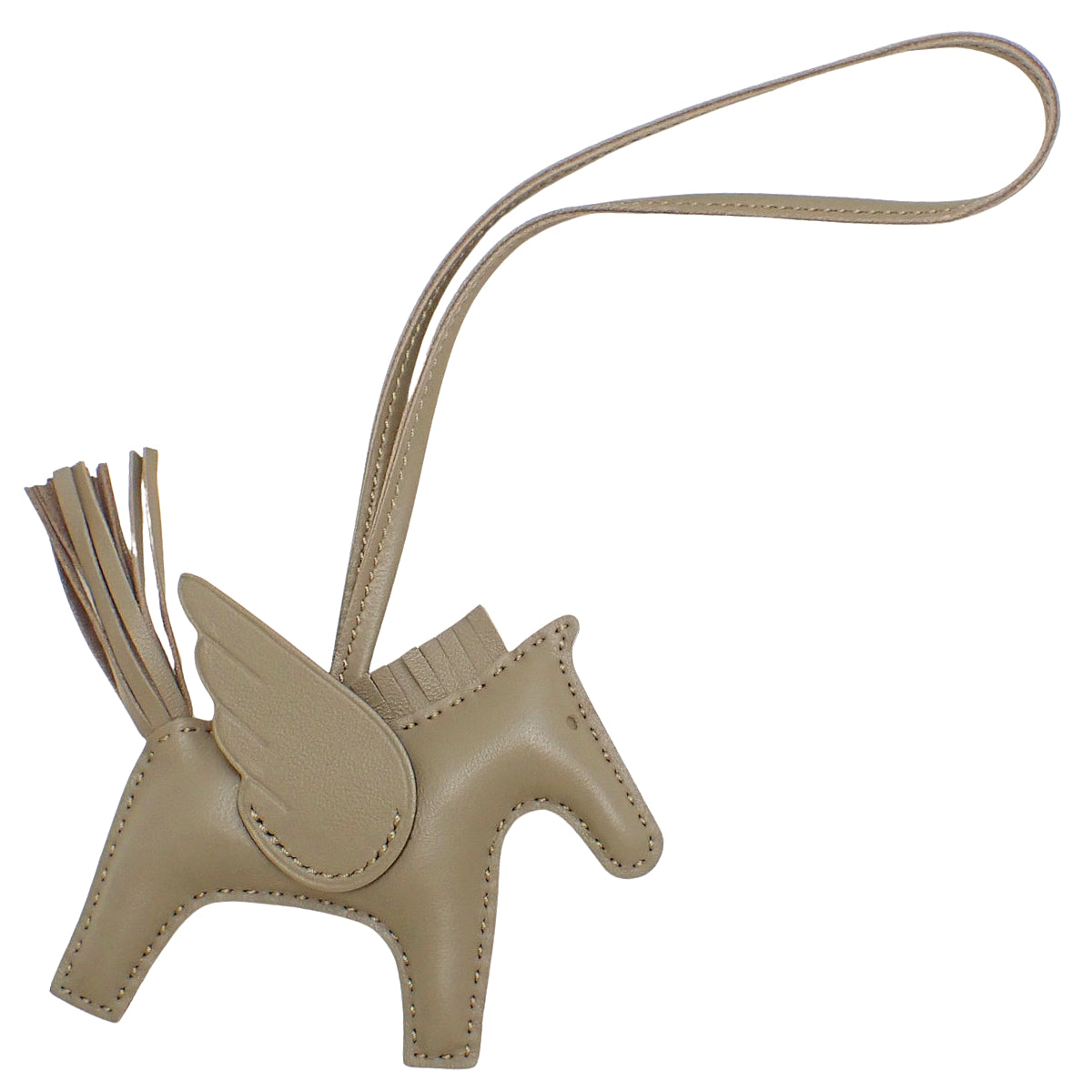 Rodeo Charm Pegasus PM Agneau Milo Swift Etoupe W-engraved