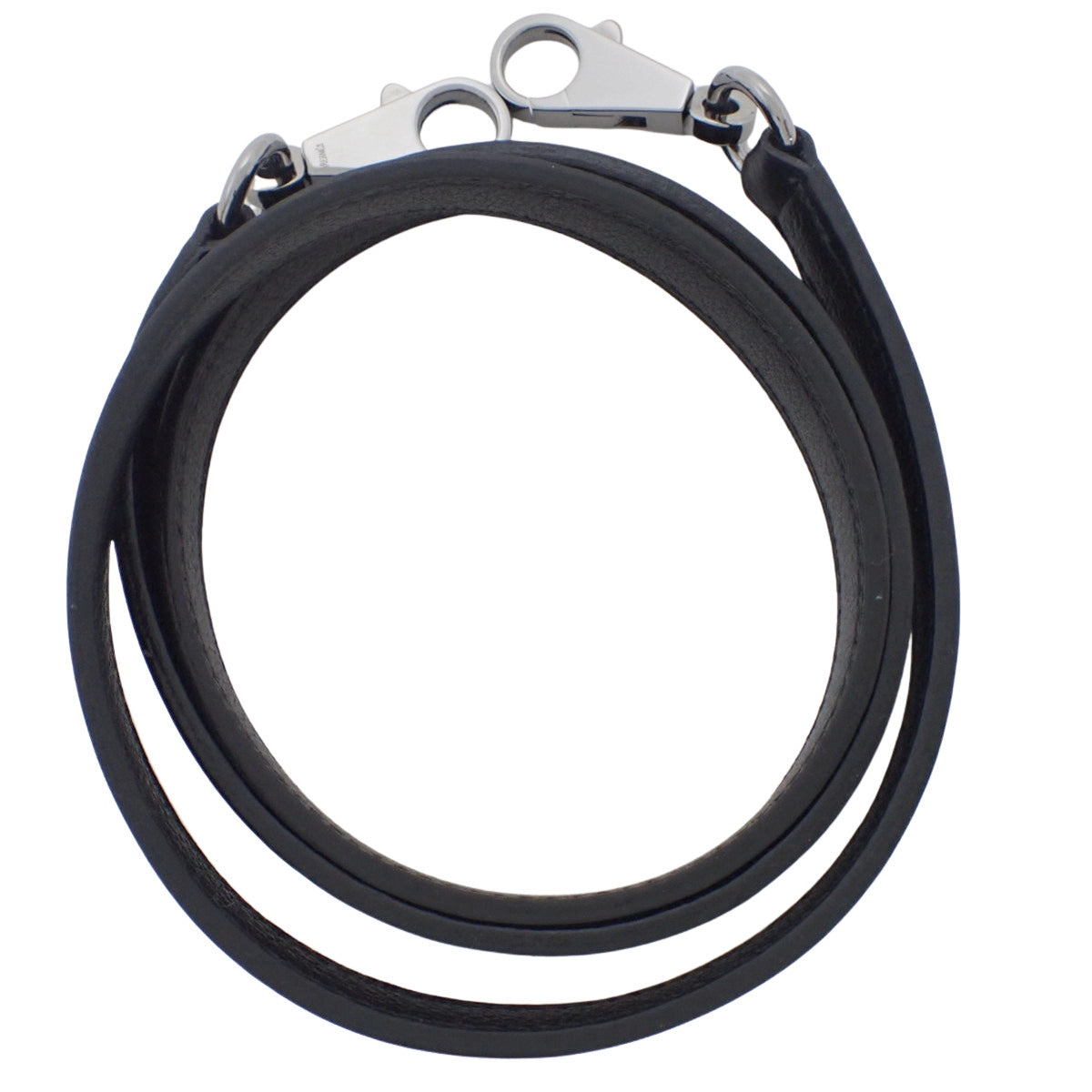 Shoulder strap, Veau Gribar, black, gunmetal hardware