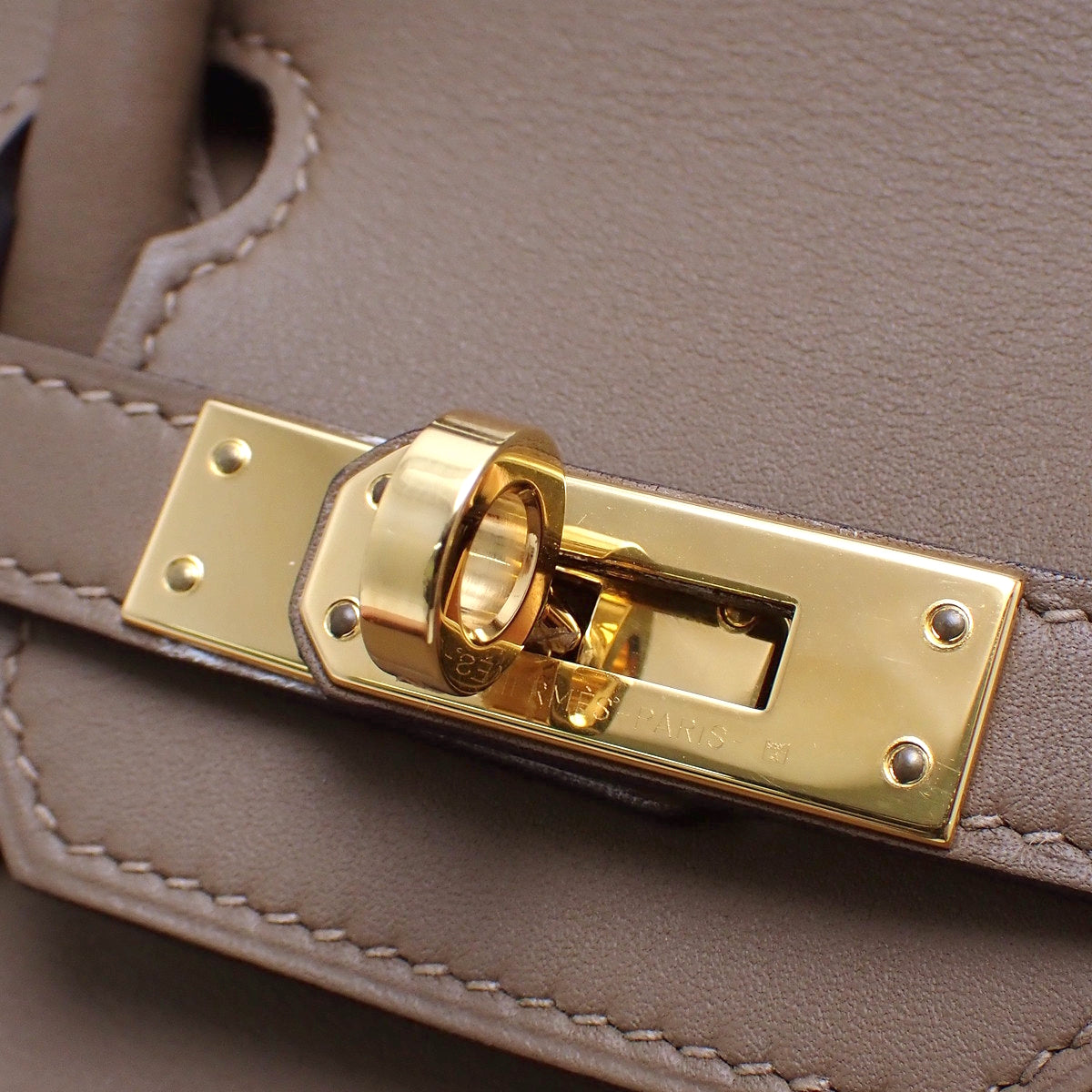 Birkin 25 Veau Swift Beige de Weimar Y stamp