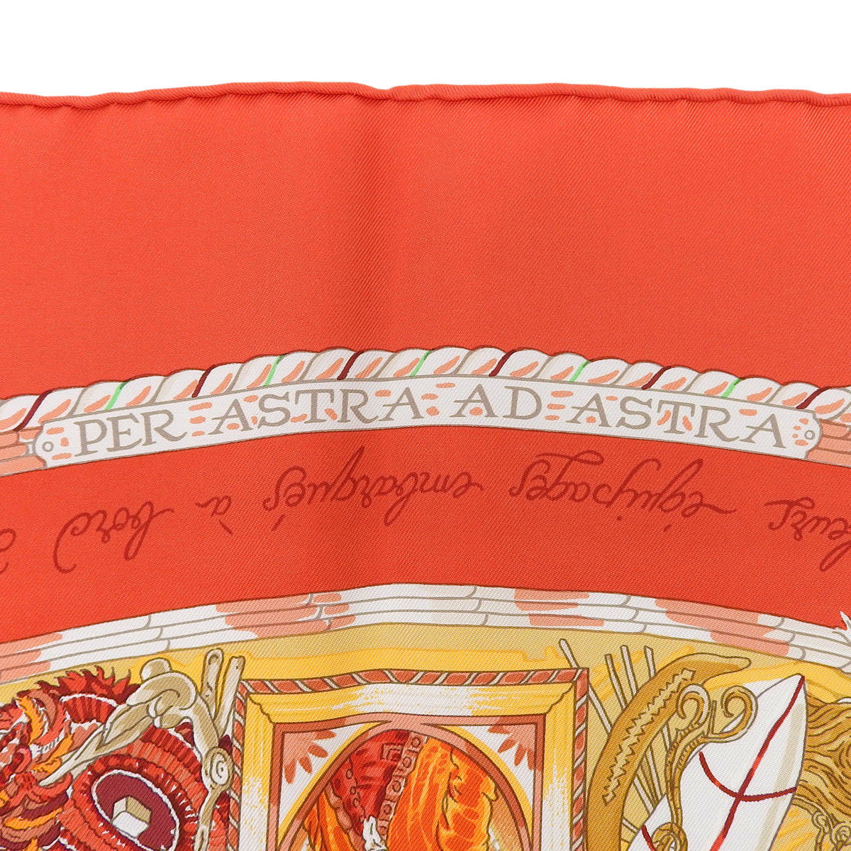 PER ASTRA AD ASTRA To the Heavens Through Difficulties Red Multicolored Silk