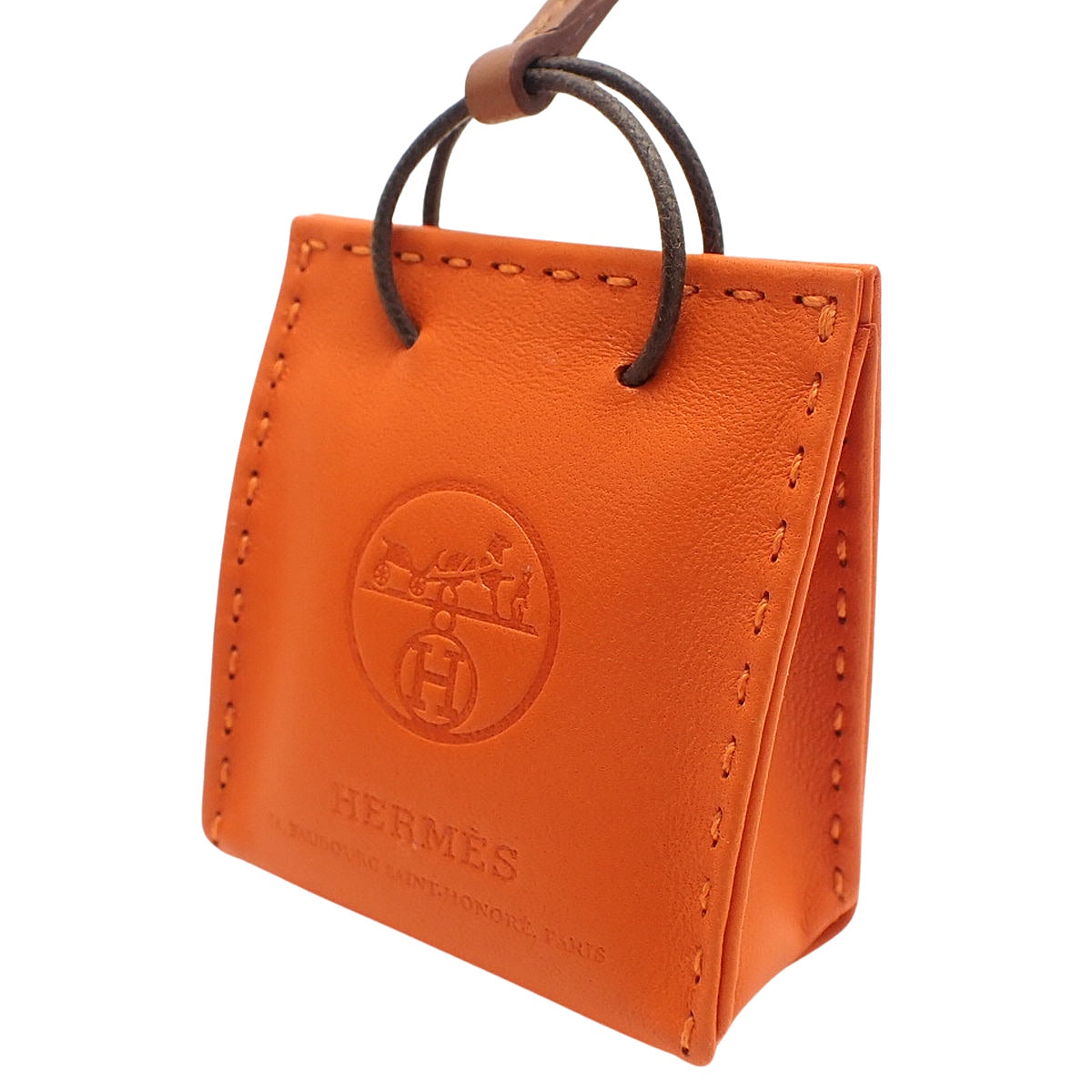 Sac Orange Agneau Milo Feu/Gold Z-stamp