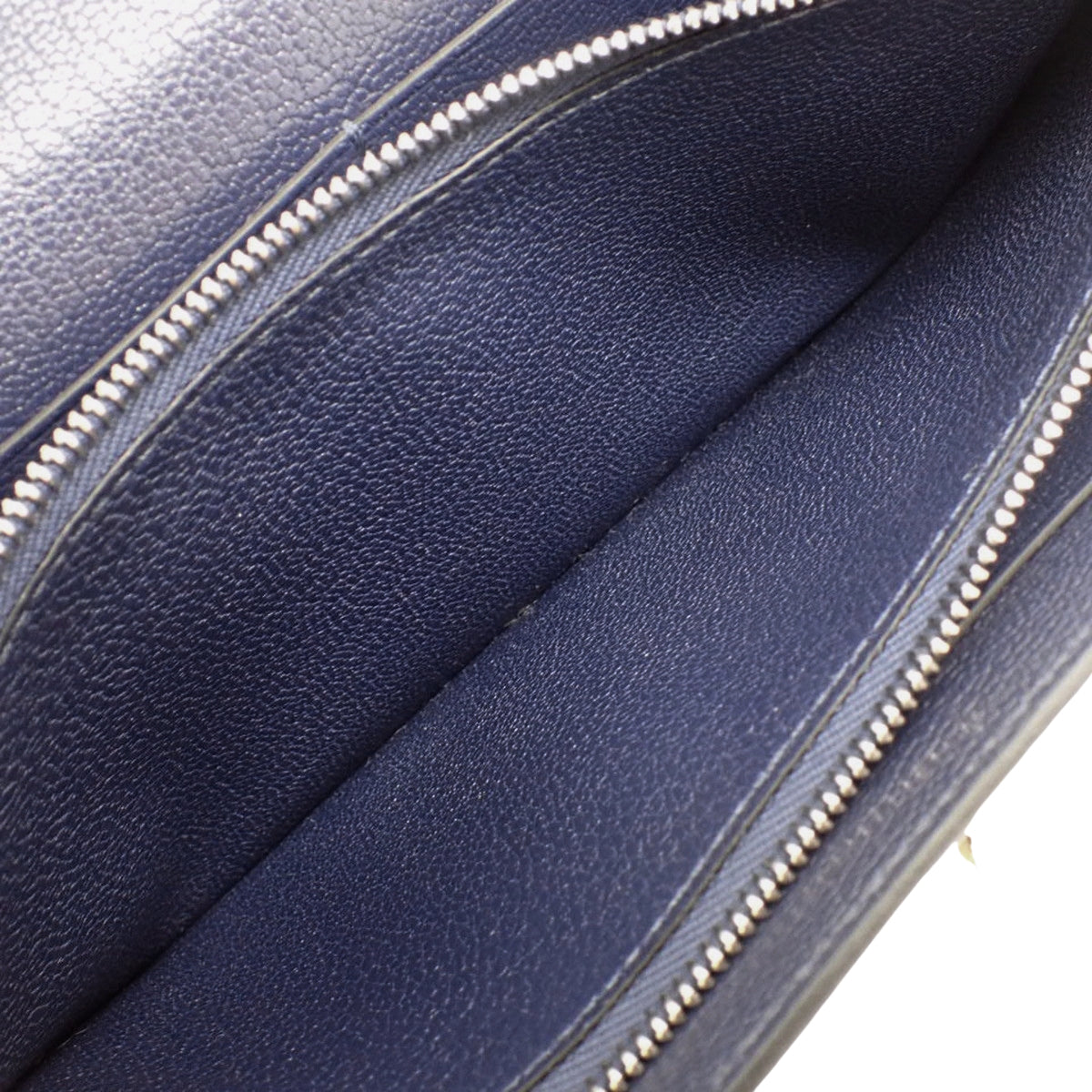 Unused Kelly Wallet To Go Chevre Chamkila Electrum Hardware Blue Saphir Silver Hardware Gold Hardware K Stamp