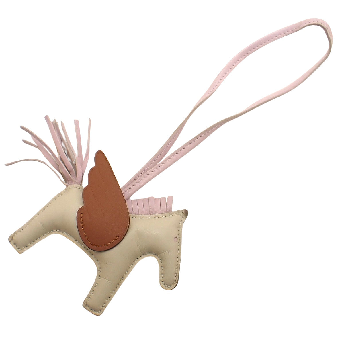 Rodeo Charm Pegasus PM Agneau Milo Swift Craie Mauve Pale Gold B stamp