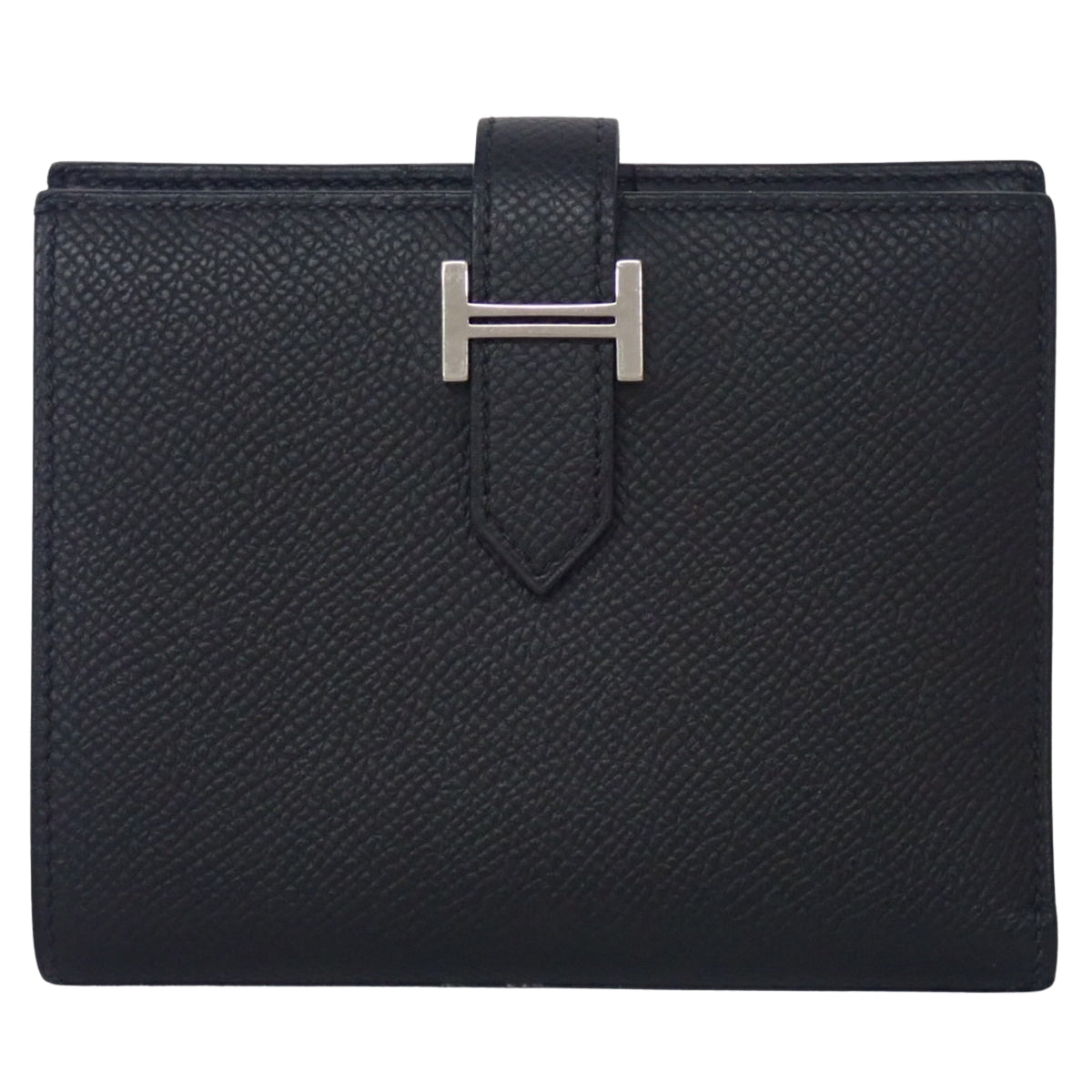 Bearn Compact Epsom leather Palladium hardware Black B stamp