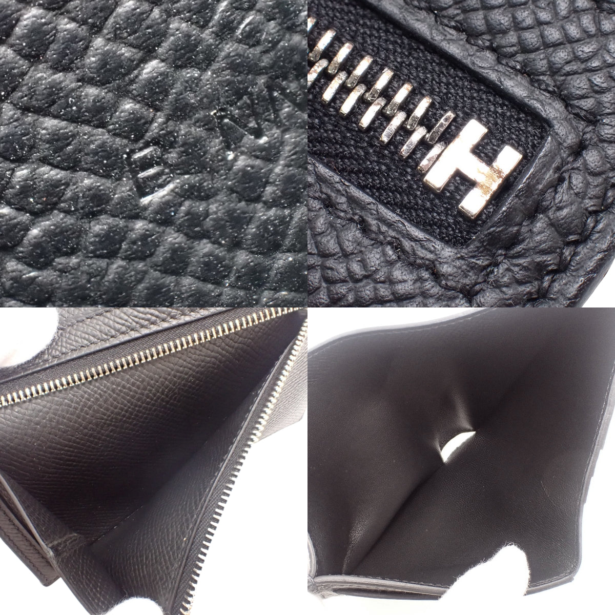 Bearn Compact Epsom leather Palladium hardware Black B stamp