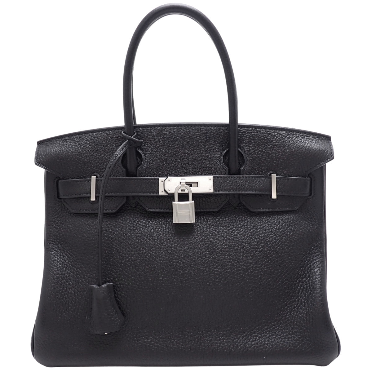 Birkin 30 Taurillon Clemence Black Matte Silver Hardware D stamp