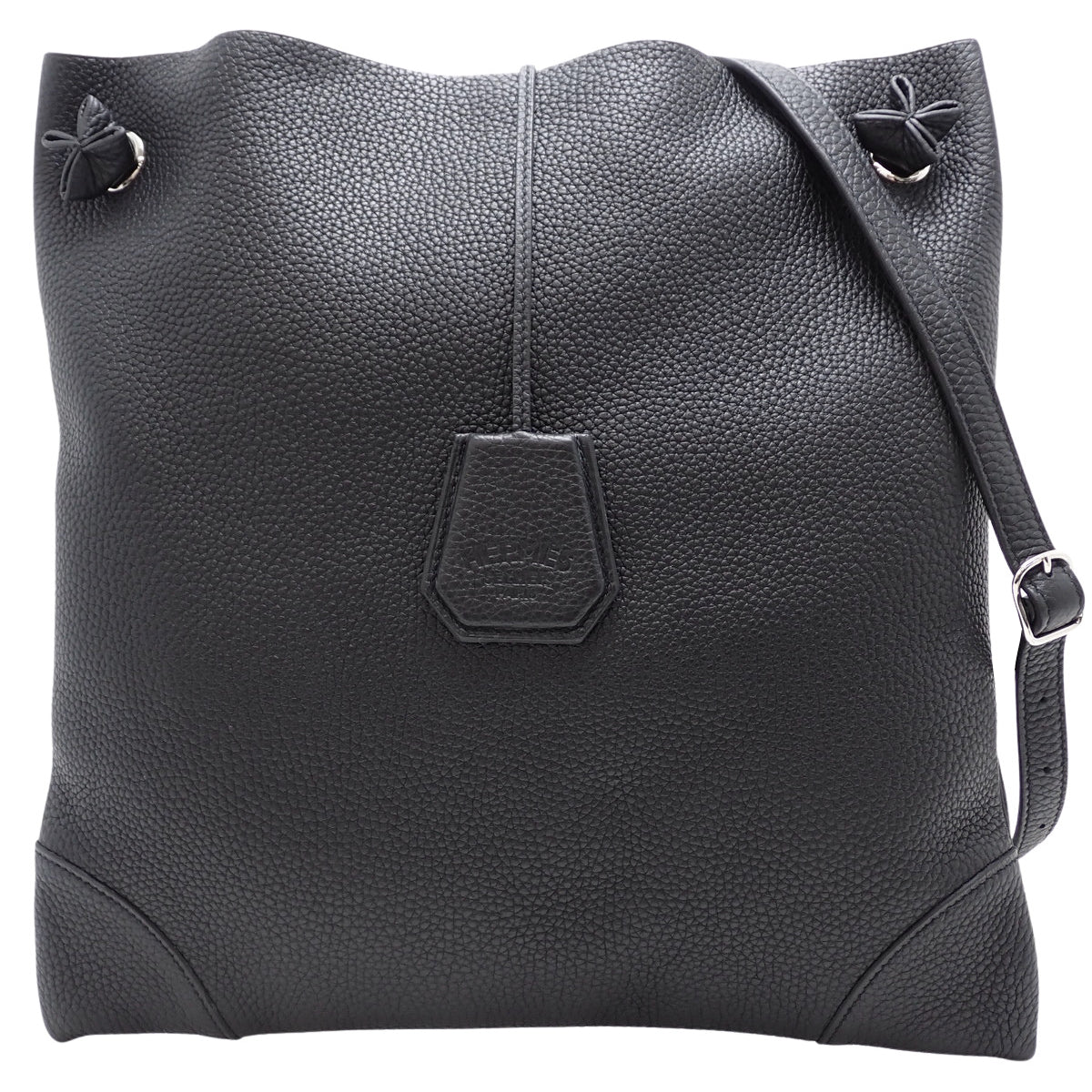 Silky City PM Taurillon Clemence Black Silver Hardware Y Stamp