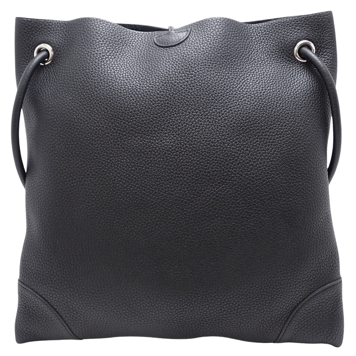 Silky City PM Taurillon Clemence Black Silver Hardware Y Stamp