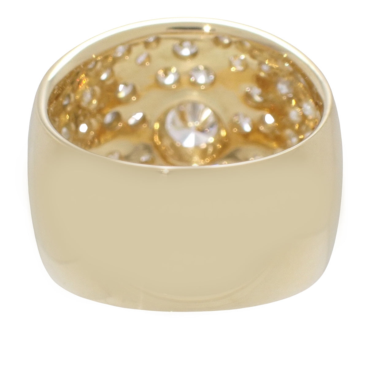 D0.41 Diamond Ring K18YG Size 15.5 (US 7.5) 15.8g