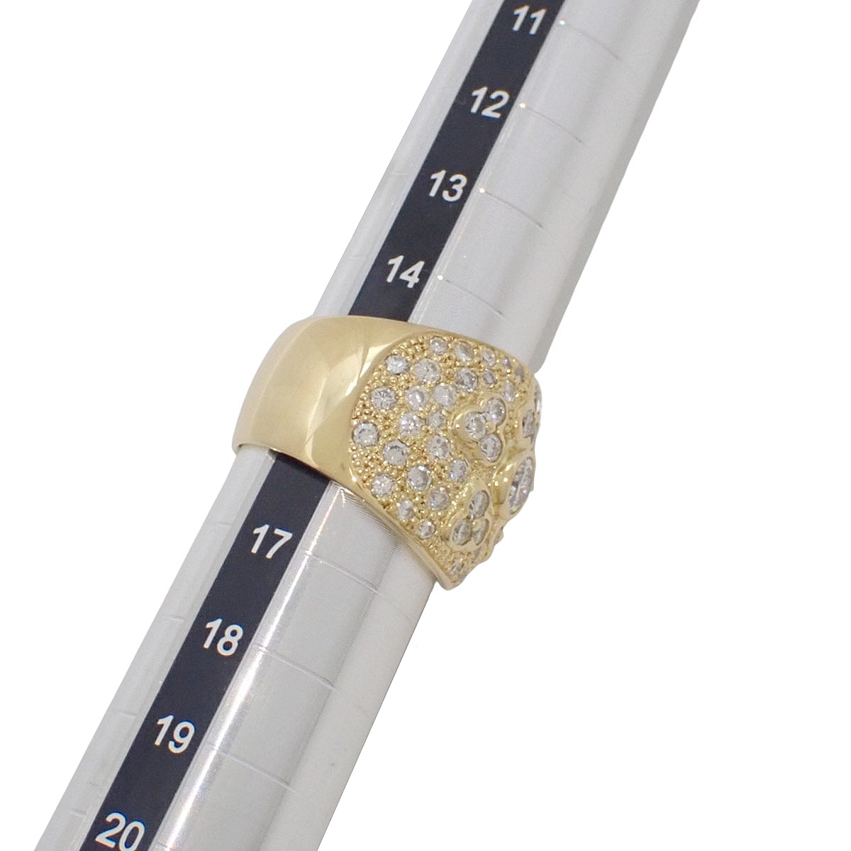 D0.41 Diamond Ring K18YG Size 15.5 (US 7.5) 15.8g