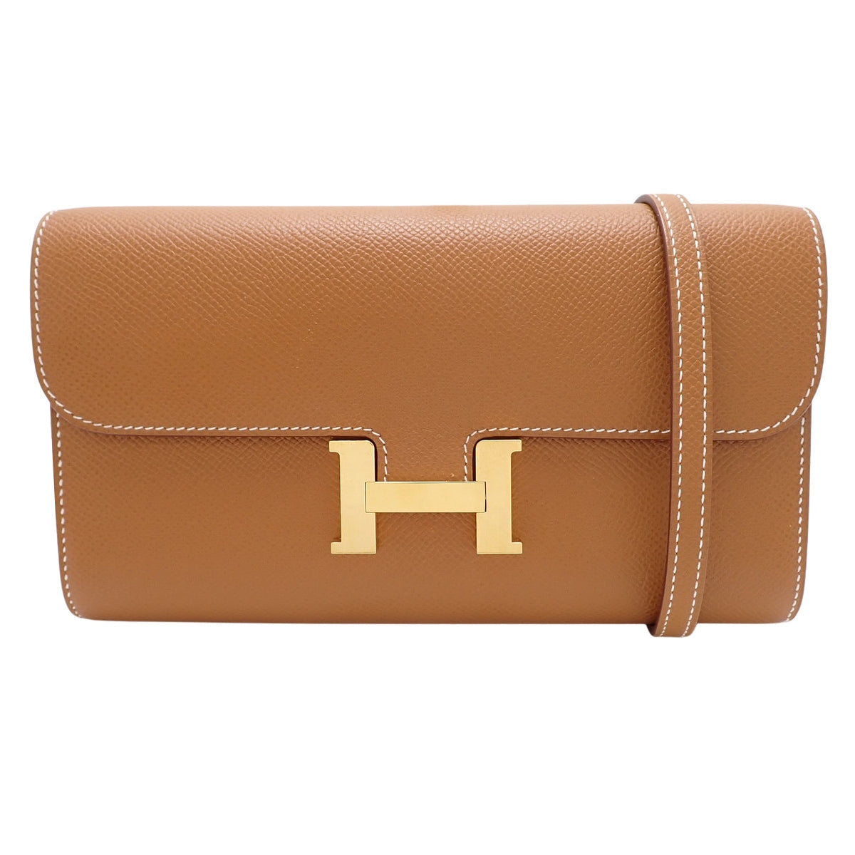 Constance Long To Go Veau Epsom Gold Gold hardware U stamp
