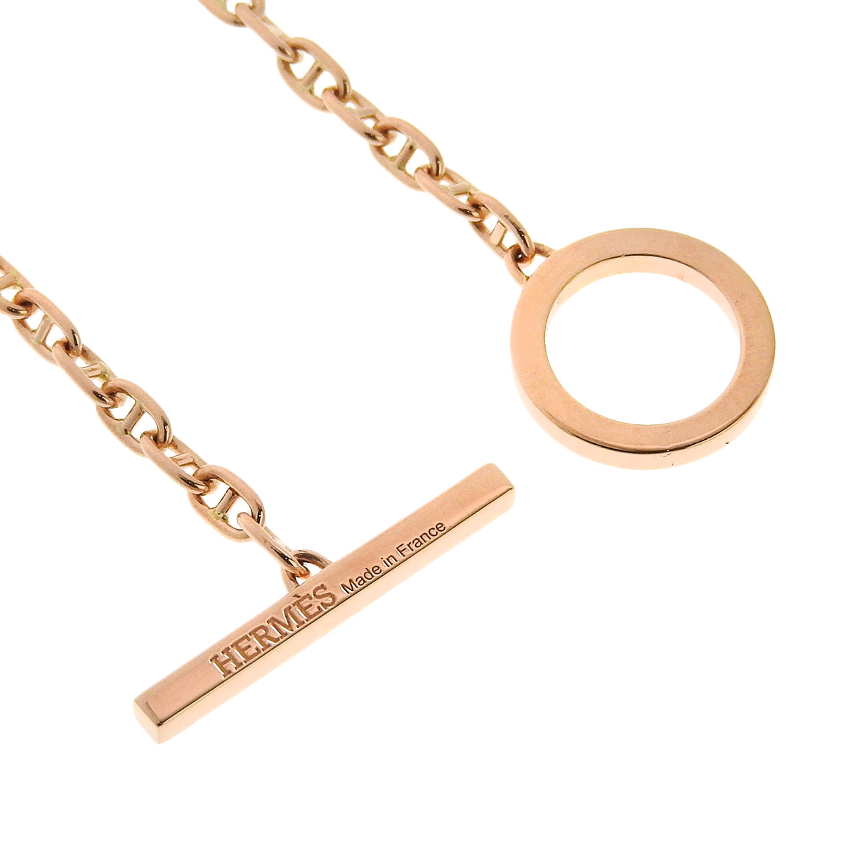 Chaine d'Ancre Verso Bracelet Pink Gold K18PG Ceramic CE 6.6g