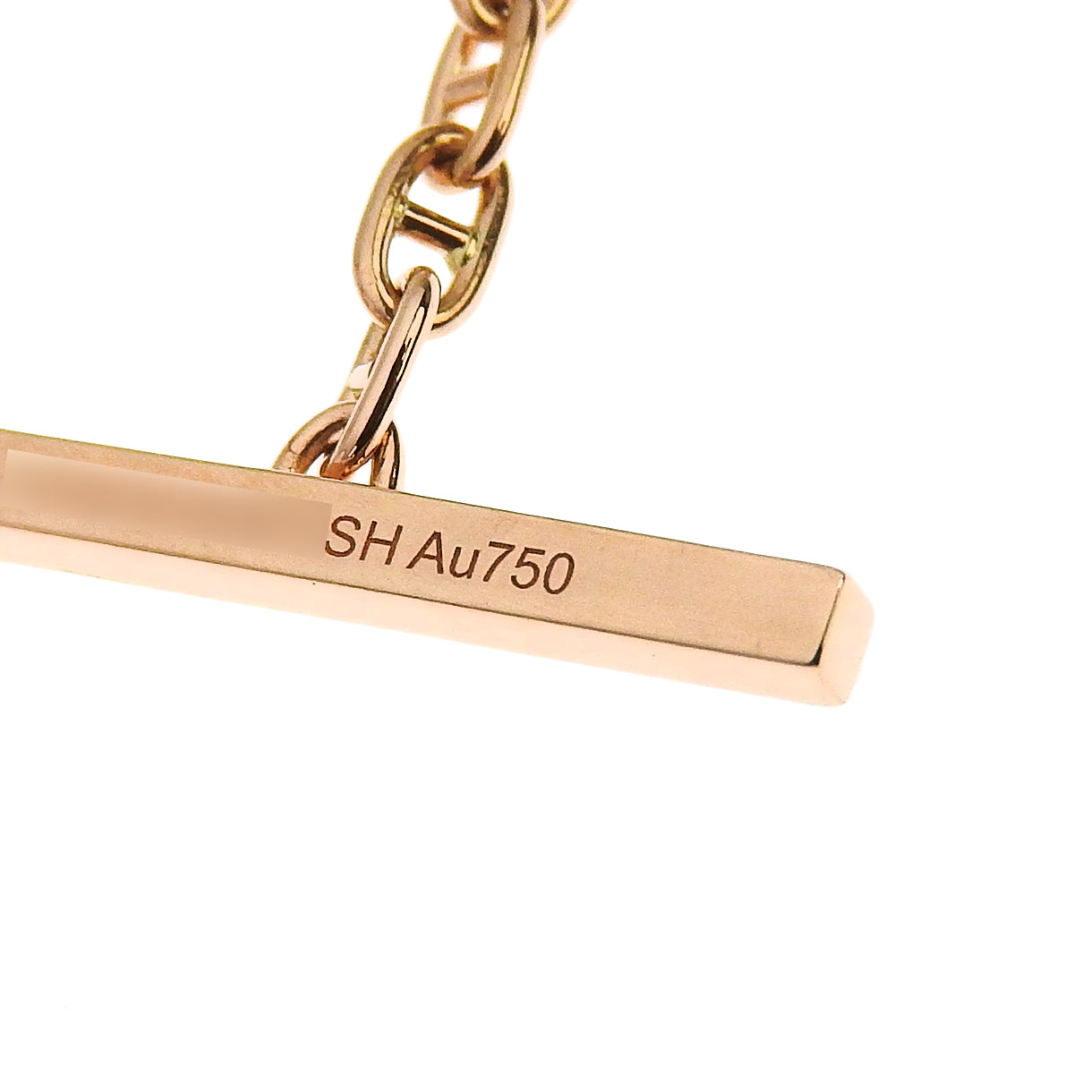 Chaine d'Ancre Verso Bracelet Pink Gold K18PG Ceramic CE 6.6g