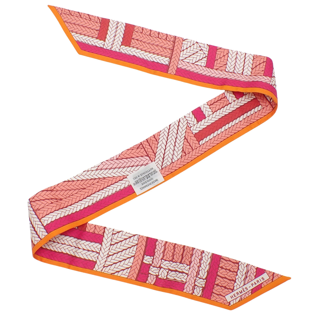 TRESSES H Twilly Silk Rose Vif Orange Blanc