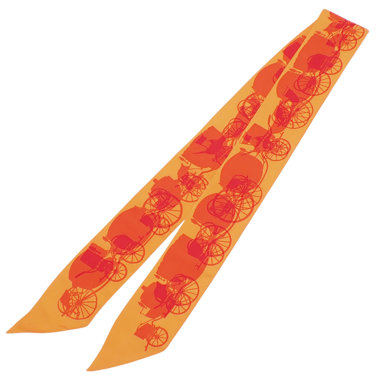 Rayons X carriage twilly orange silk