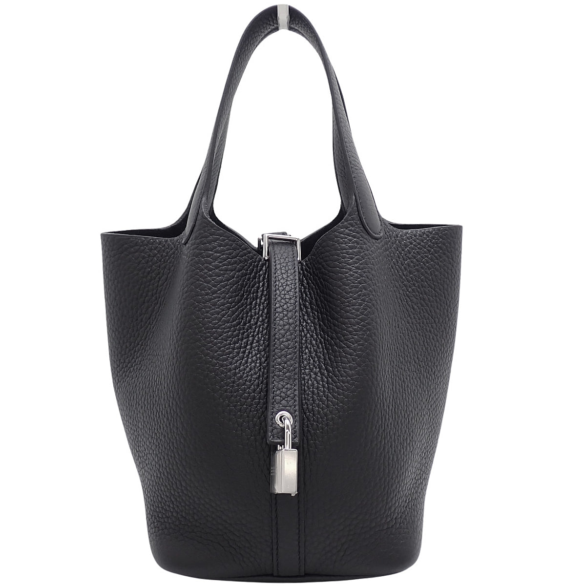 【新品】Picotin Lock PM Taurillon Clemence 黑色 银扣 K刻印