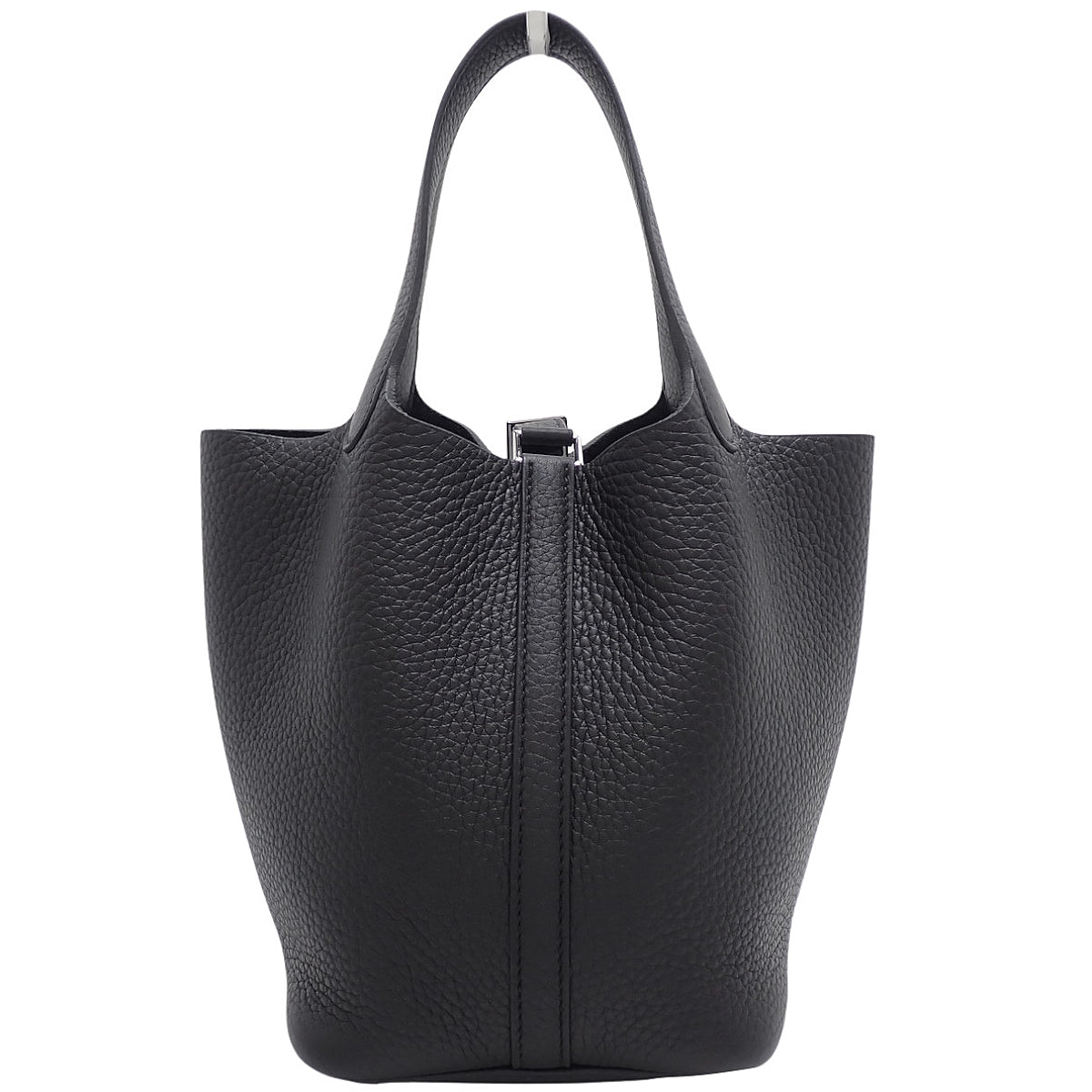 【新品】Picotin Lock PM Taurillon Clemence 黑色 银扣 K刻印